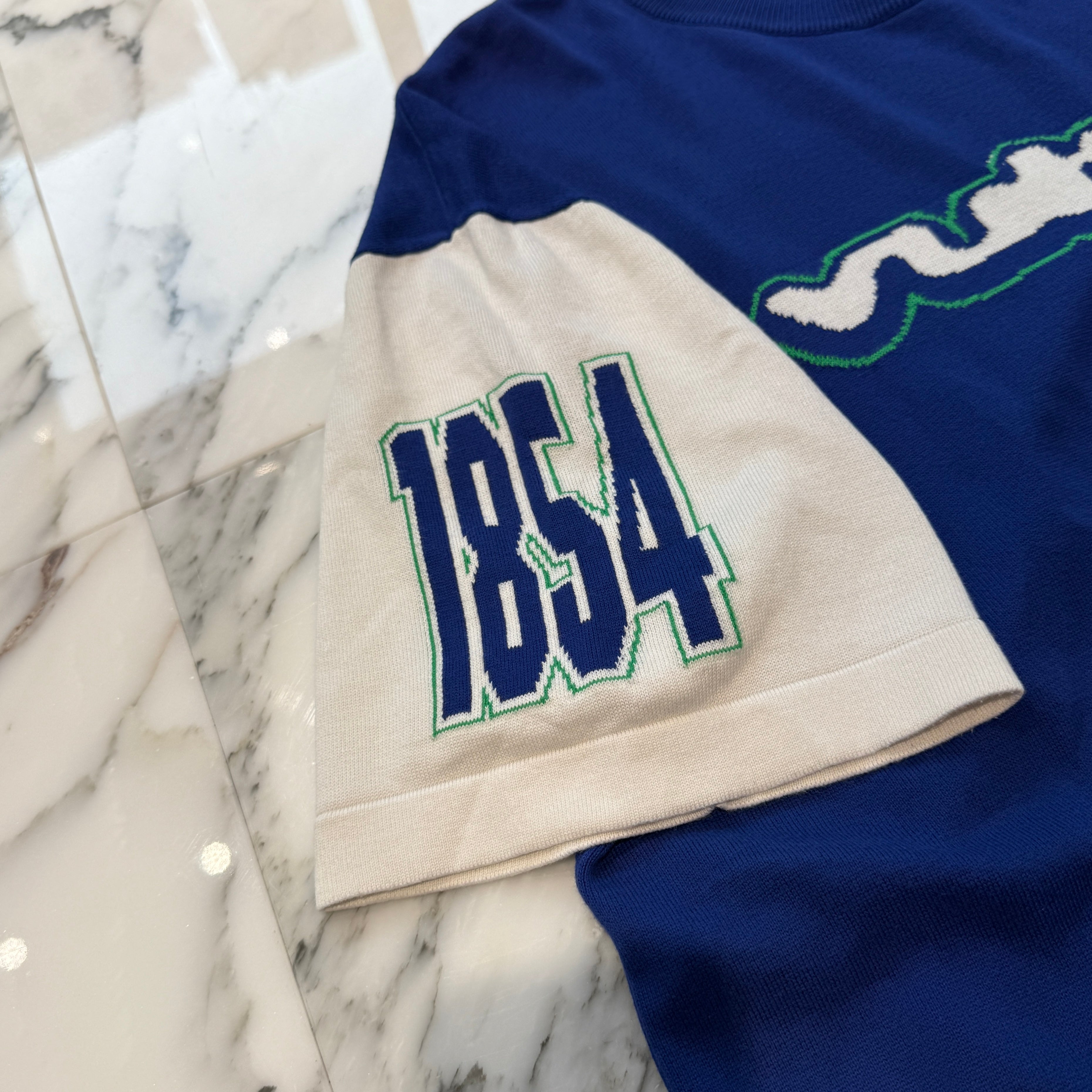 LOUIS VUITTON 2023AW Motor Race Cotton Intarsia Crew Neck Tee 1ABXYO Size XL ルイヴィトン モーターレース コットン インタルシアクルーネック Tシャツ サイズXL