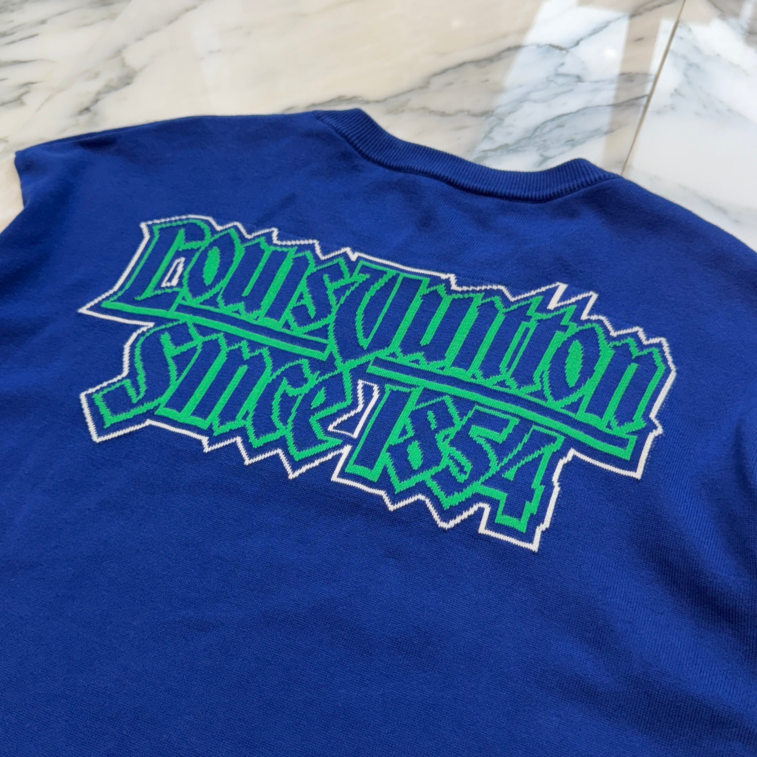 LOUIS VUITTON 2023AW Motor Race Cotton Intarsia Crew Neck Tee 1ABXYO Size XL ルイヴィトン モーターレース コットン インタルシアクルーネック Tシャツ サイズXL