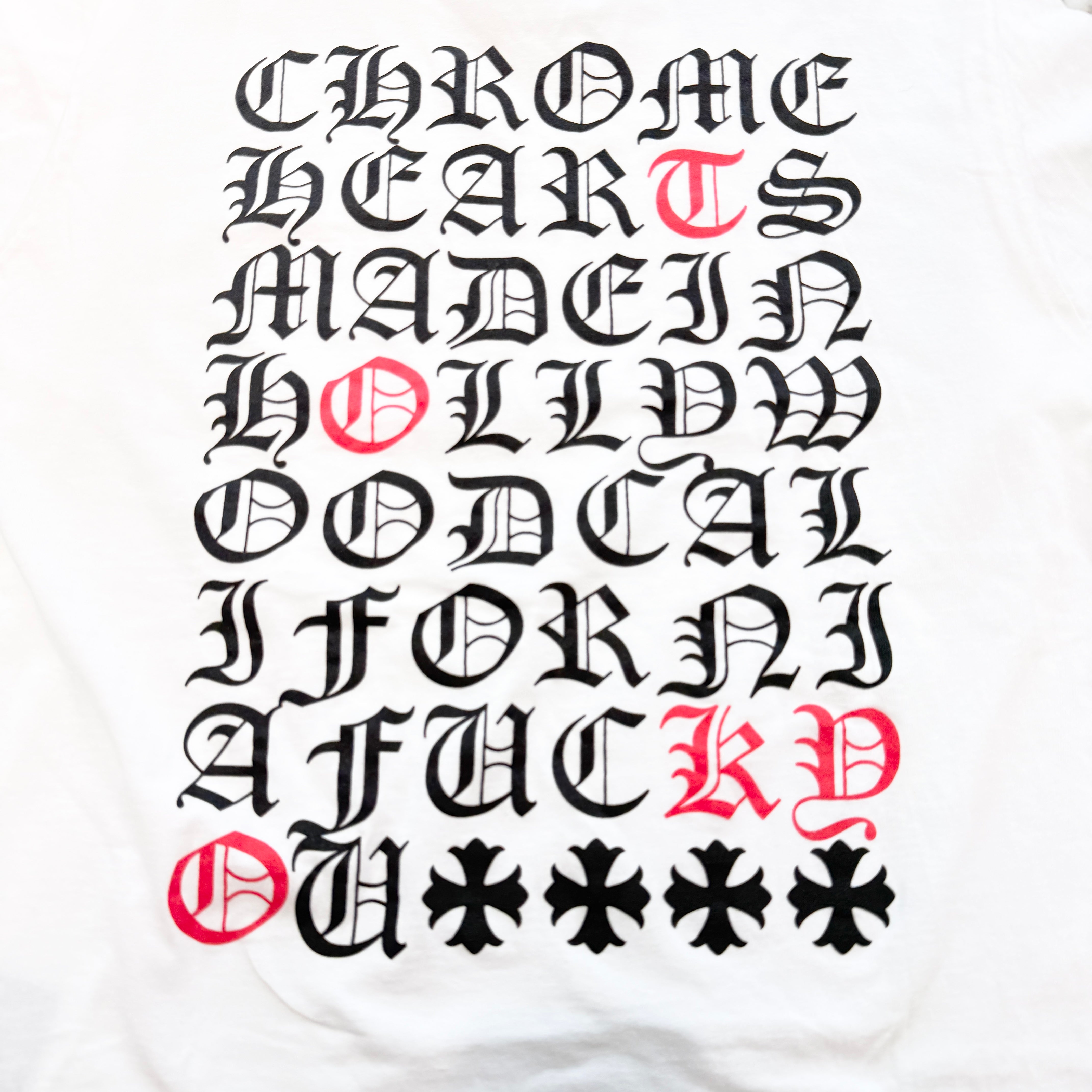 CHROME HEARTS Made In Hollywood Vertical Logo Tee Size XL クロムハーツ メイドインハリウッド ヴァーティカルロゴ Tシャツ サイズXL