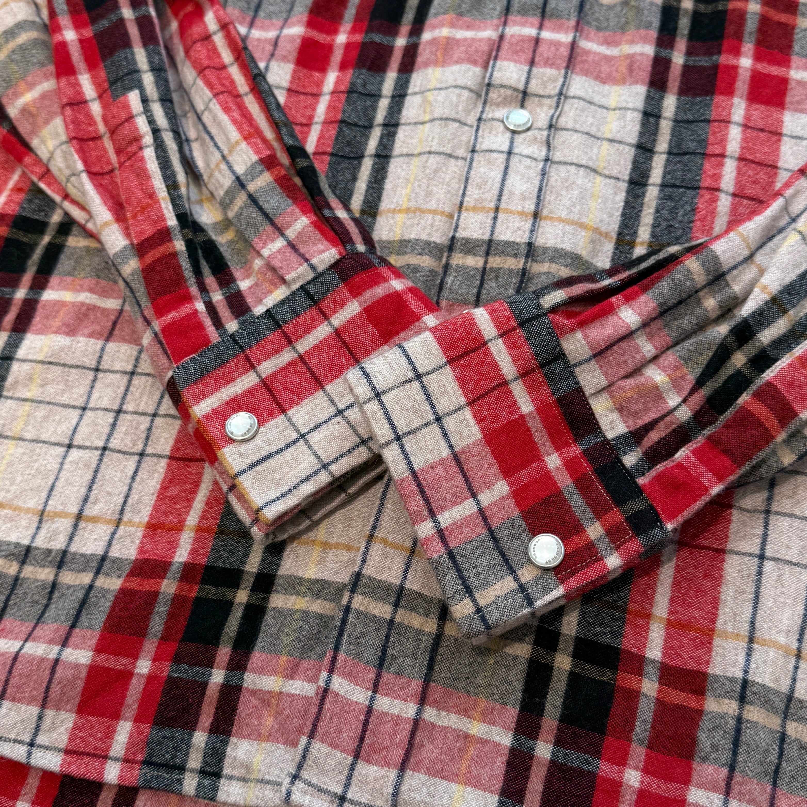 VETMENTS VTMNTS Big Barcode Flannel Check Shirt VL14SH750S Size M ヴェトモン ブイティーエムエヌティーエス ビッグバーコードフランネルチェック サイズM