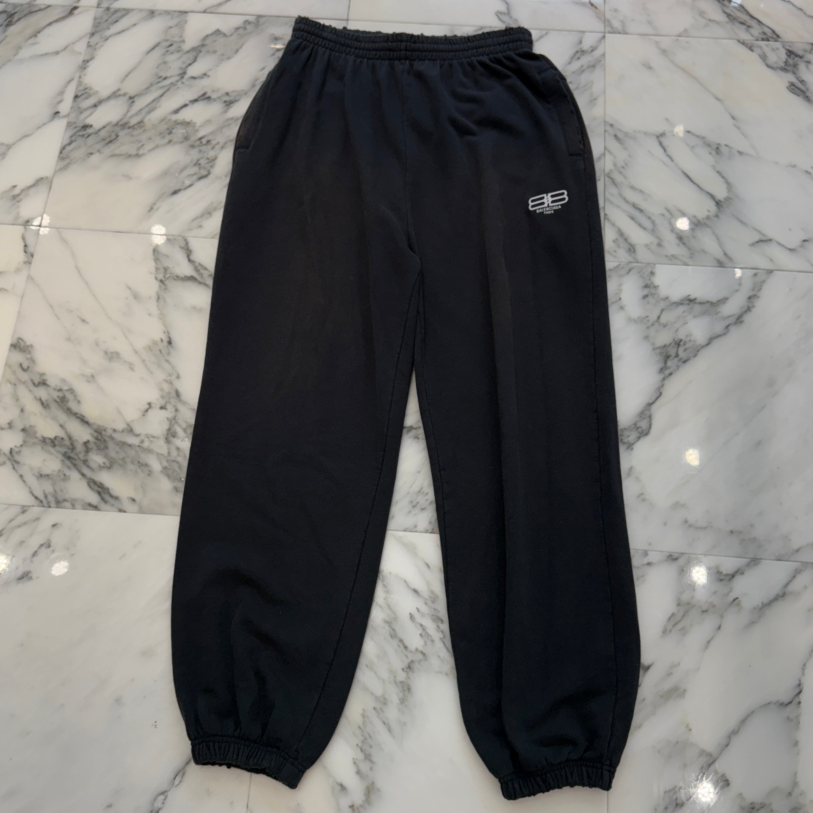 BALENCIAGA 2022AW BB Logo Embroidery Trousers Pants 675247 TMVG6 Size S バレンシアガ BBロゴ刺繍 トラウザーパンツ サイズS