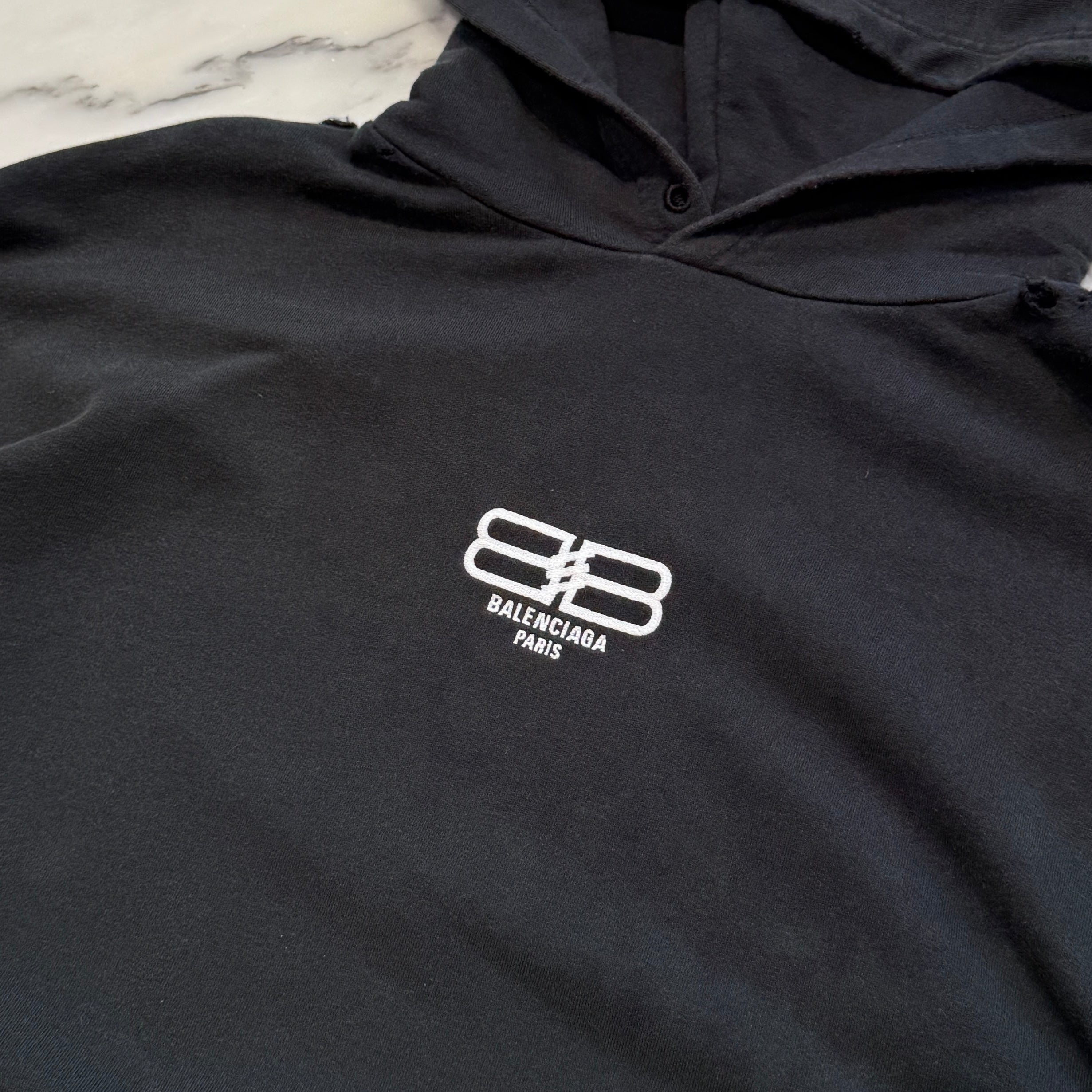 BALENCIAGA 2022AW BB logo Emboidery Pullover Hoodie 570811 TMVG6 Size M バレンシアガ BBロゴ刺繍 プルオーバーフーディ サイズM