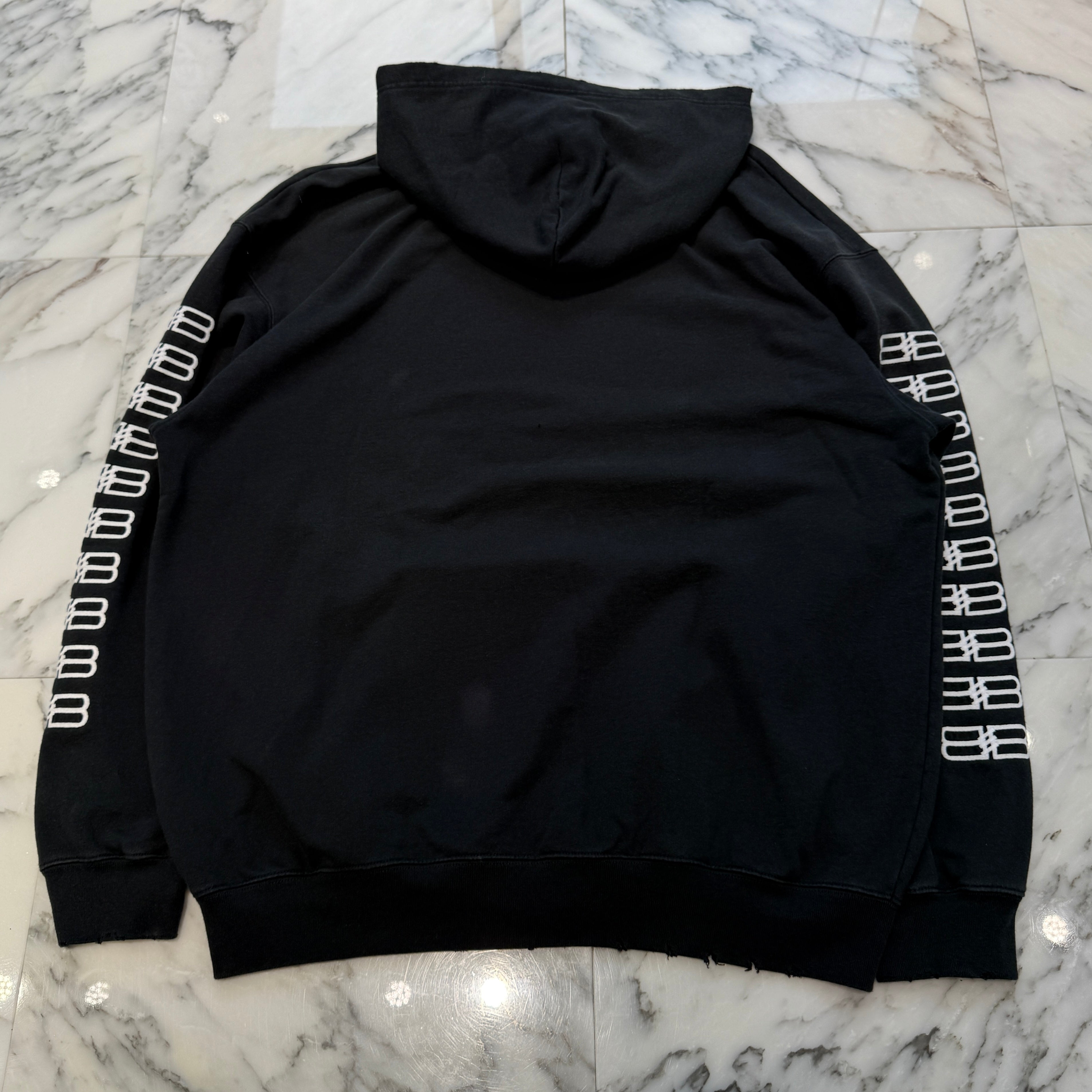 BALENCIAGA 2022AW BB logo Emboidery Pullover Hoodie 570811 TMVG6 Size M バレンシアガ BBロゴ刺繍 プルオーバーフーディ サイズM