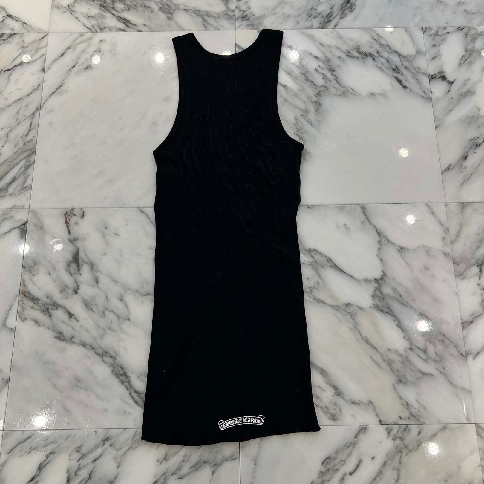CHROME HEARTS St.Barth Limited Beads Embroidery CH Cross Tank Top