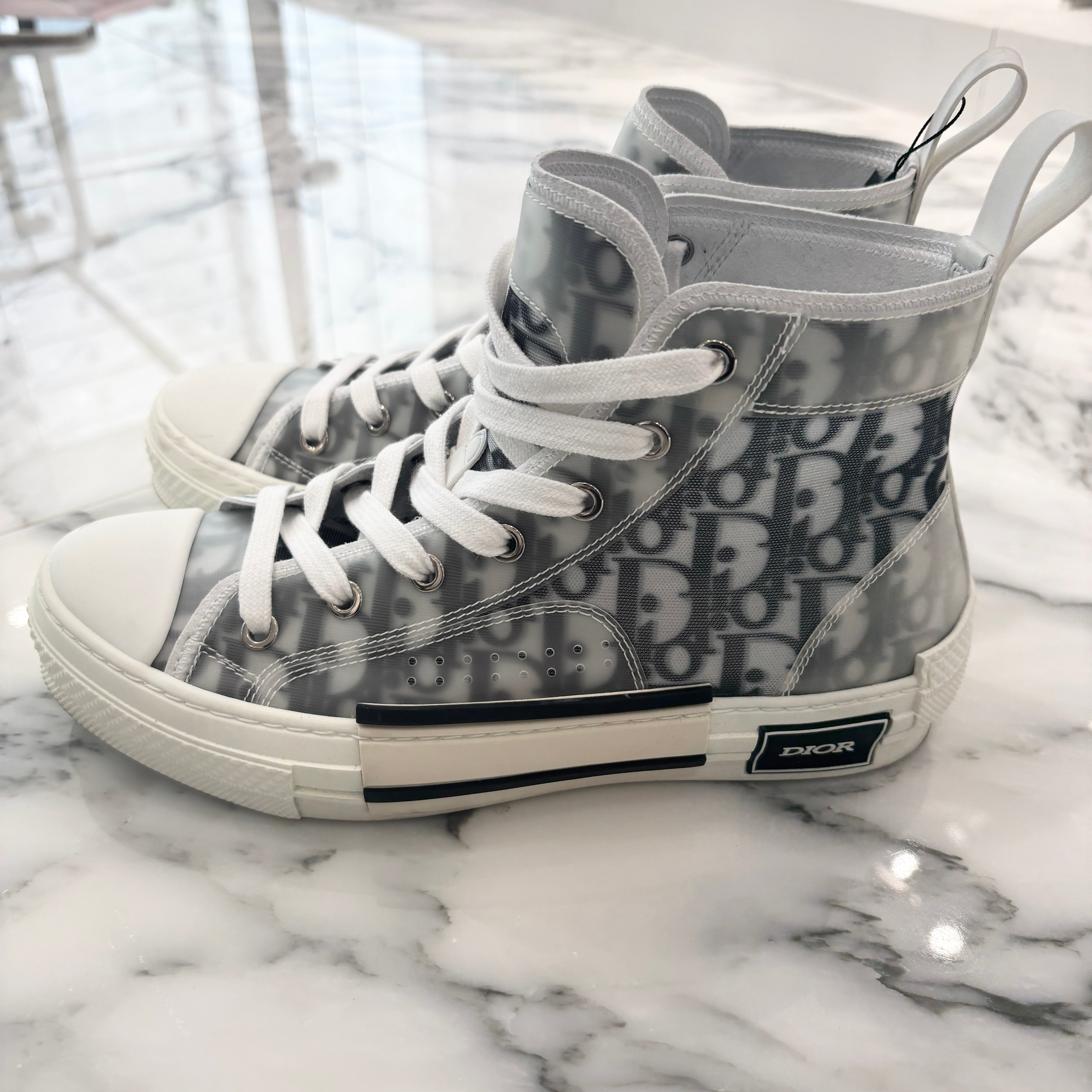 DIOR 2019SS B23 High Top Oblique Sneakers 3SH118YJP_H069 Size 38（24~24.5cm） ディオール B23 ハイトップ オブリーク スニーカー サイズ38（24~24.5cm）