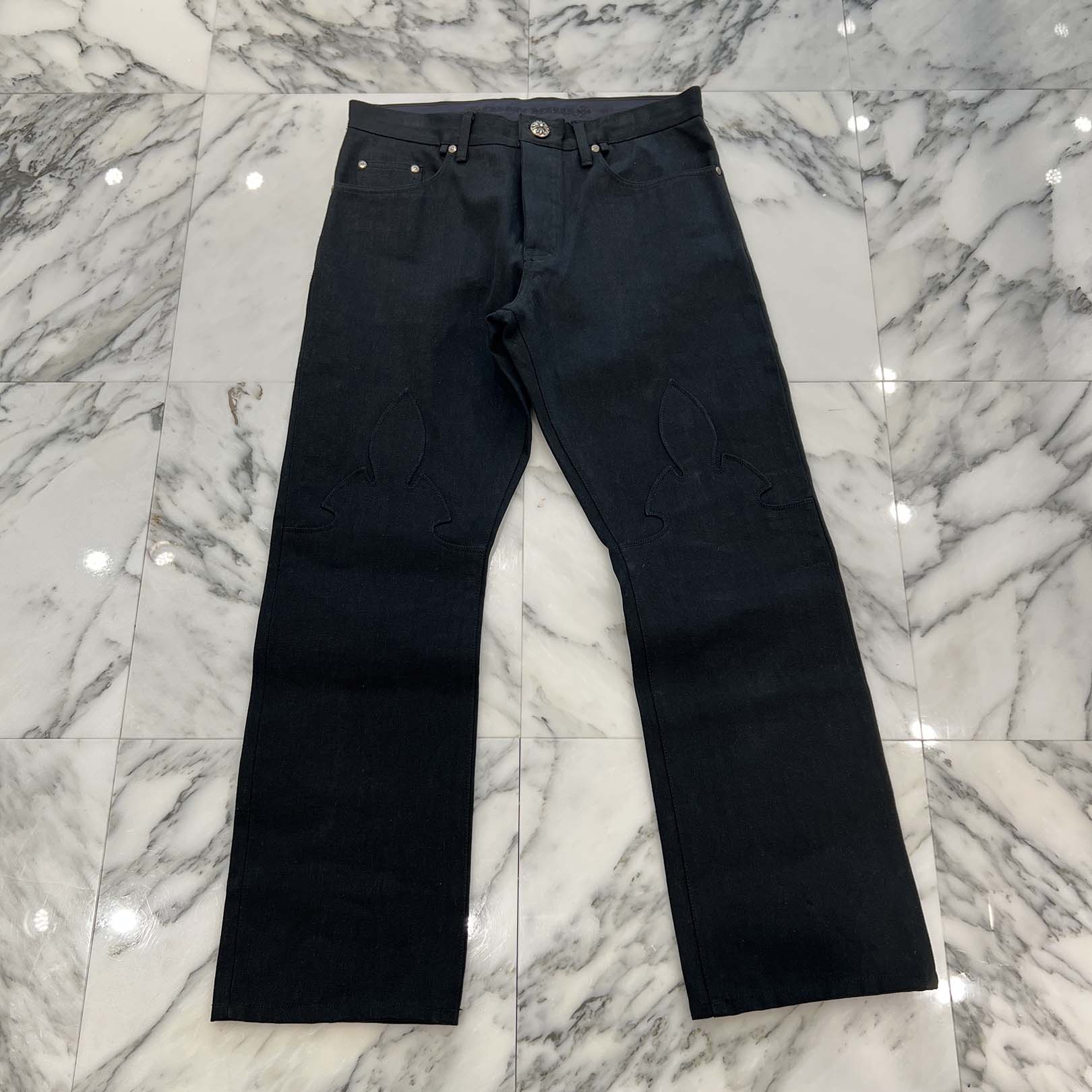 CHROME HEARTS Flare Knee Denim Pants Size 34 クロムハーツ フレアニーデニムパンツ サイズ34