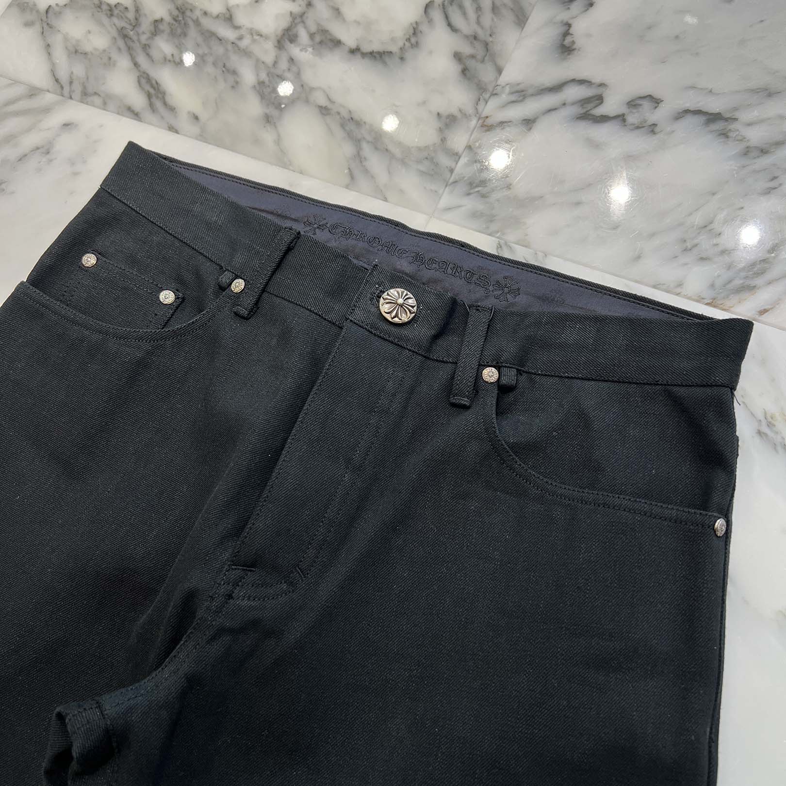 CHROME HEARTS Flare Knee Denim Pants Size 34 クロムハーツ フレアニーデニムパンツ サイズ34