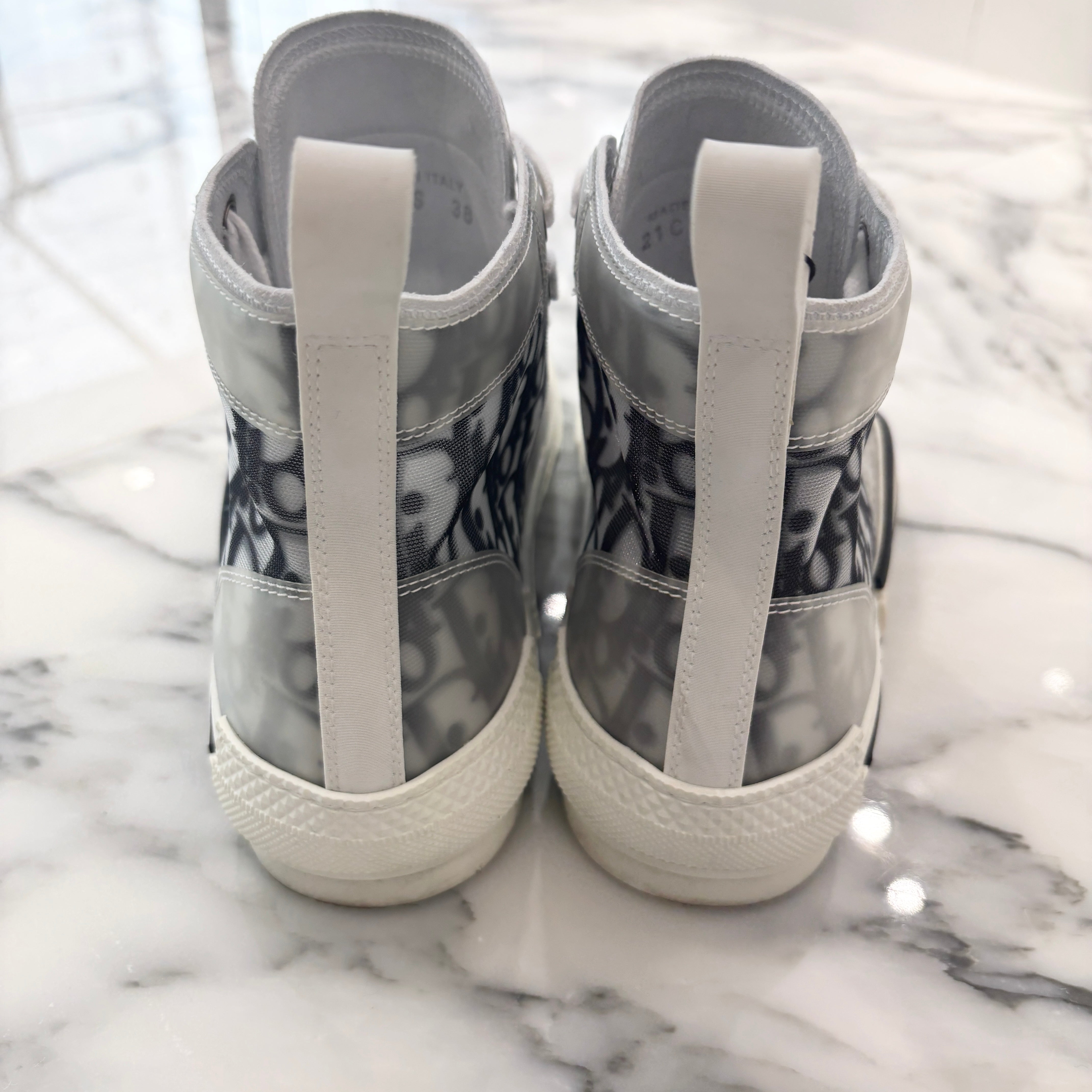 DIOR 2019SS B23 High Top Oblique Sneakers 3SH118YJP_H069 Size 38（24~24.5cm） ディオール B23 ハイトップ オブリーク スニーカー サイズ38（24~24.5cm）
