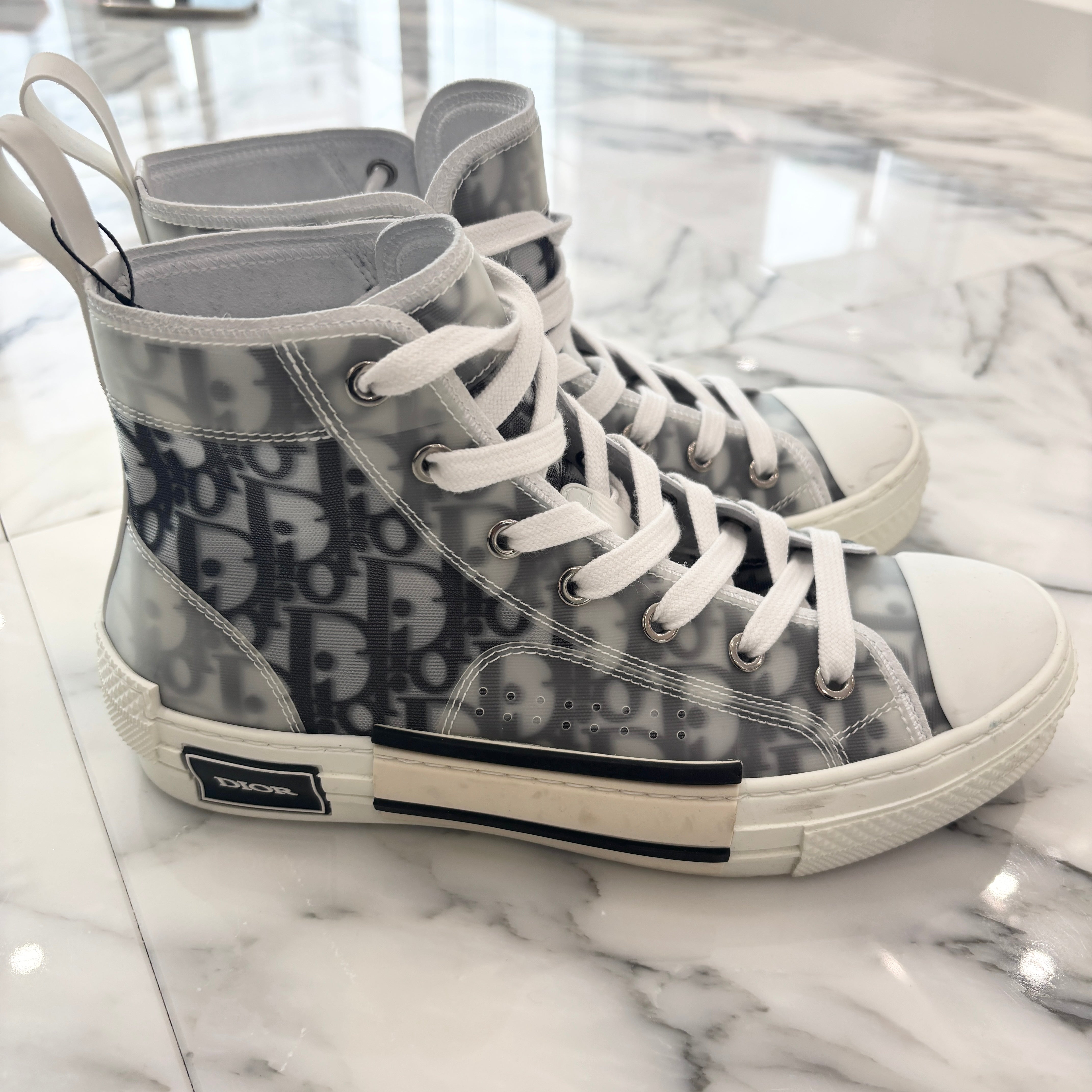 DIOR 2019SS B23 High Top Oblique Sneakers 3SH118YJP_H069 Size 38（24~24.5cm） ディオール B23 ハイトップ オブリーク スニーカー サイズ38（24~24.5cm）