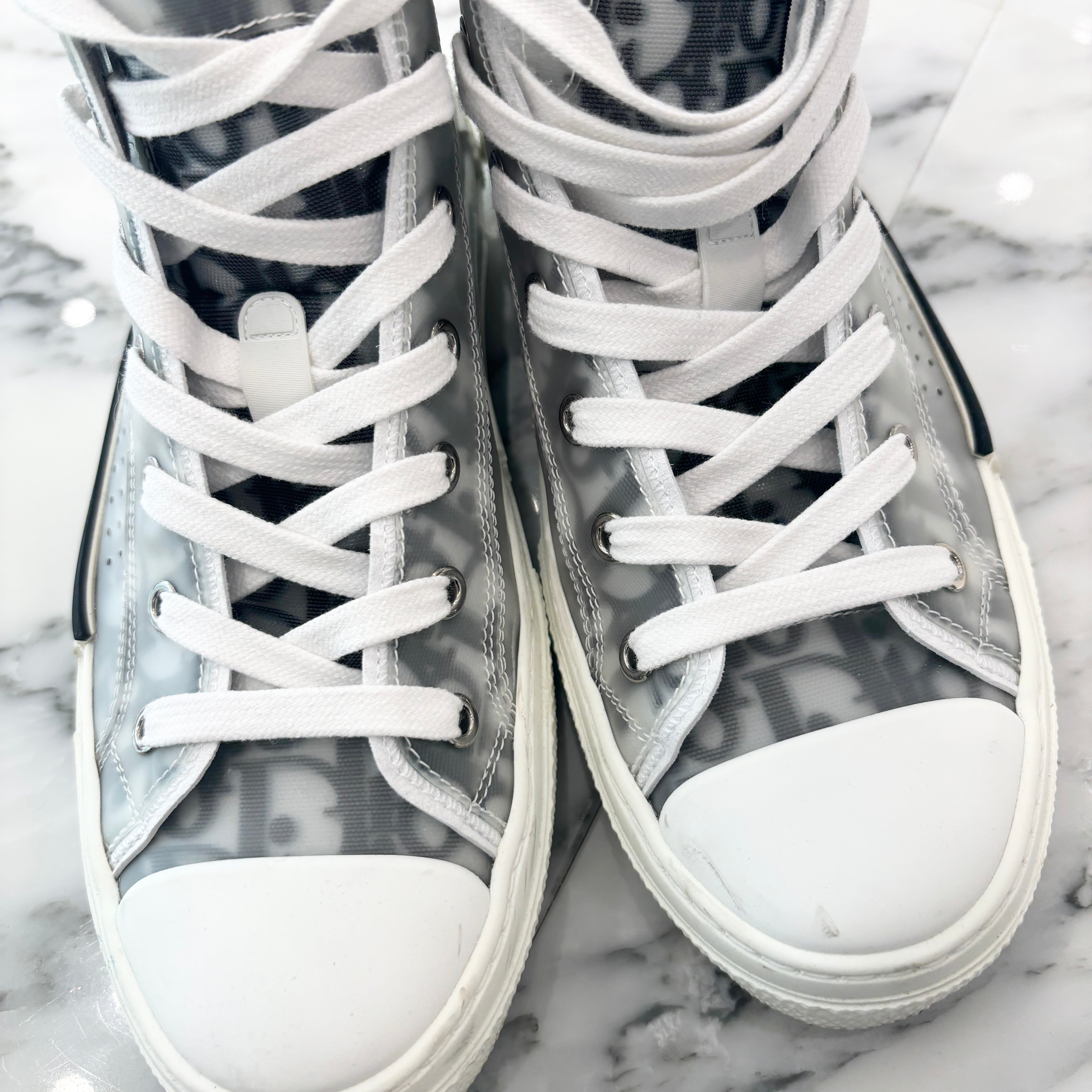 DIOR 2019SS B23 High Top Oblique Sneakers 3SH118YJP_H069 Size 38（24~24.5cm） ディオール B23 ハイトップ オブリーク スニーカー サイズ38（24~24.5cm）