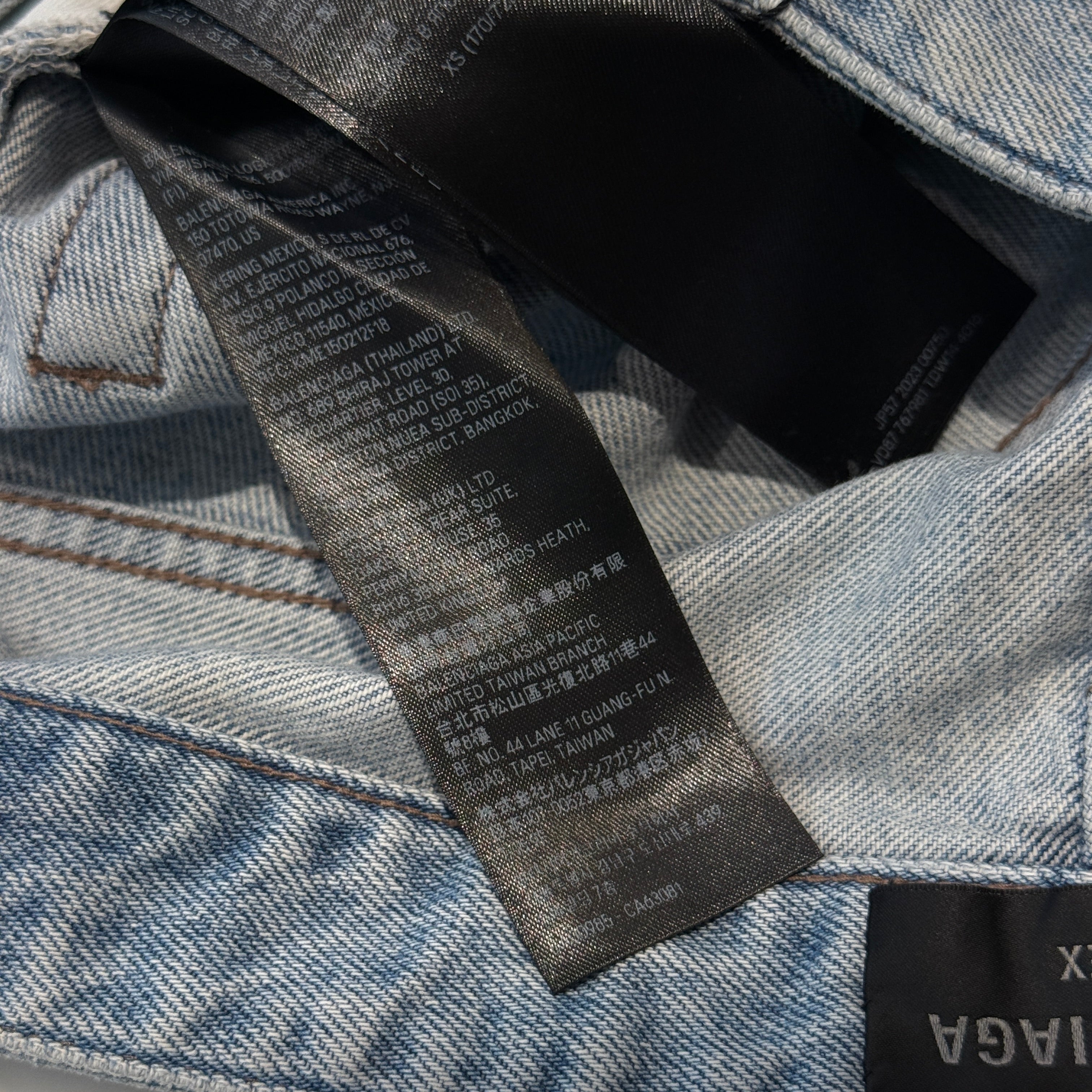 BALENCIAGA 2024SS Outline Twill Baggy Denim Pants 767981 TDW14 Size XS バレンシアガ アウトライン ツイル バギーデニムパンツ サイズXS