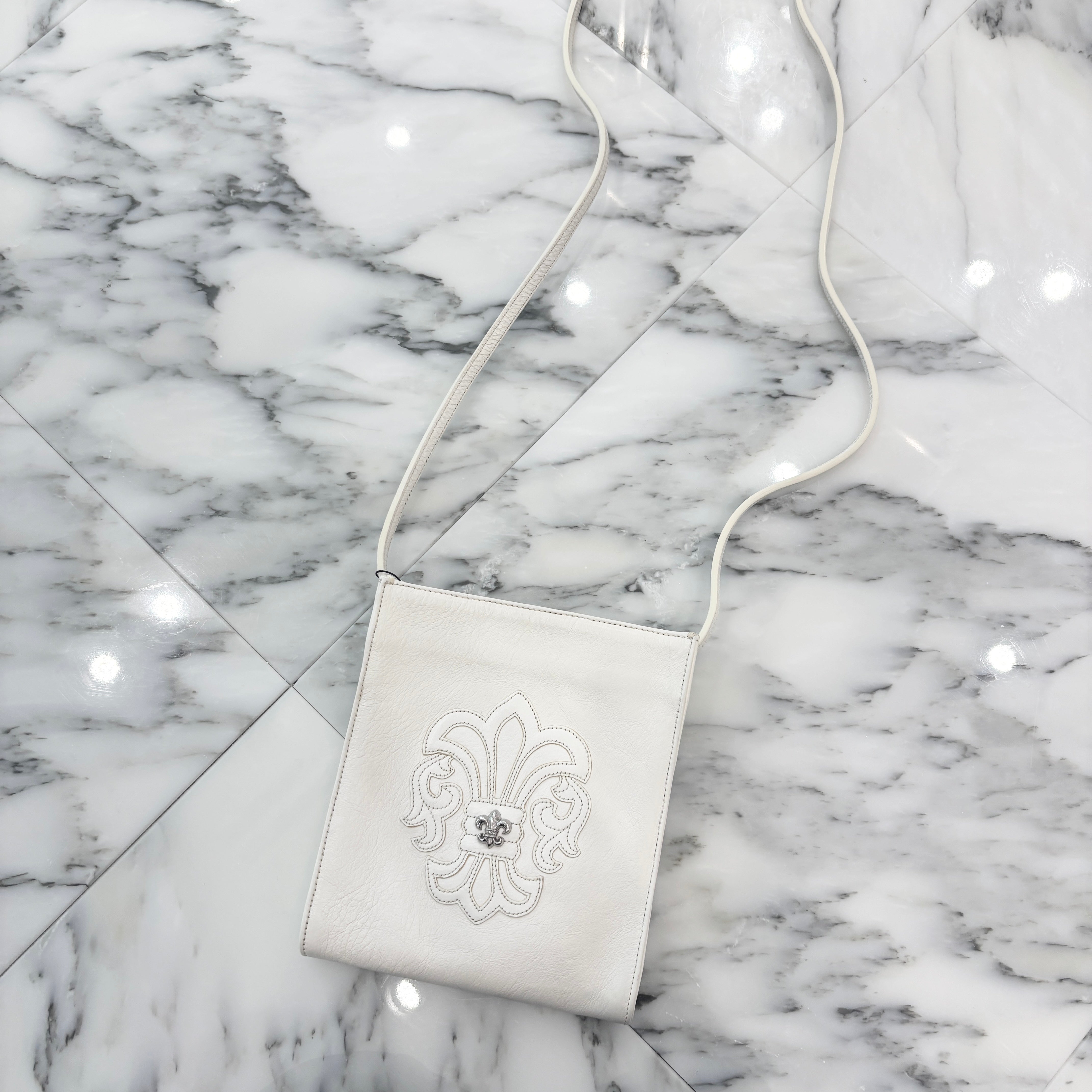 CHROME HEARTS BS Flare Square Pocket Leather Shoulder Bag クロムハーツ BSフレア スクエアポケット レザー ショルダーバッグ