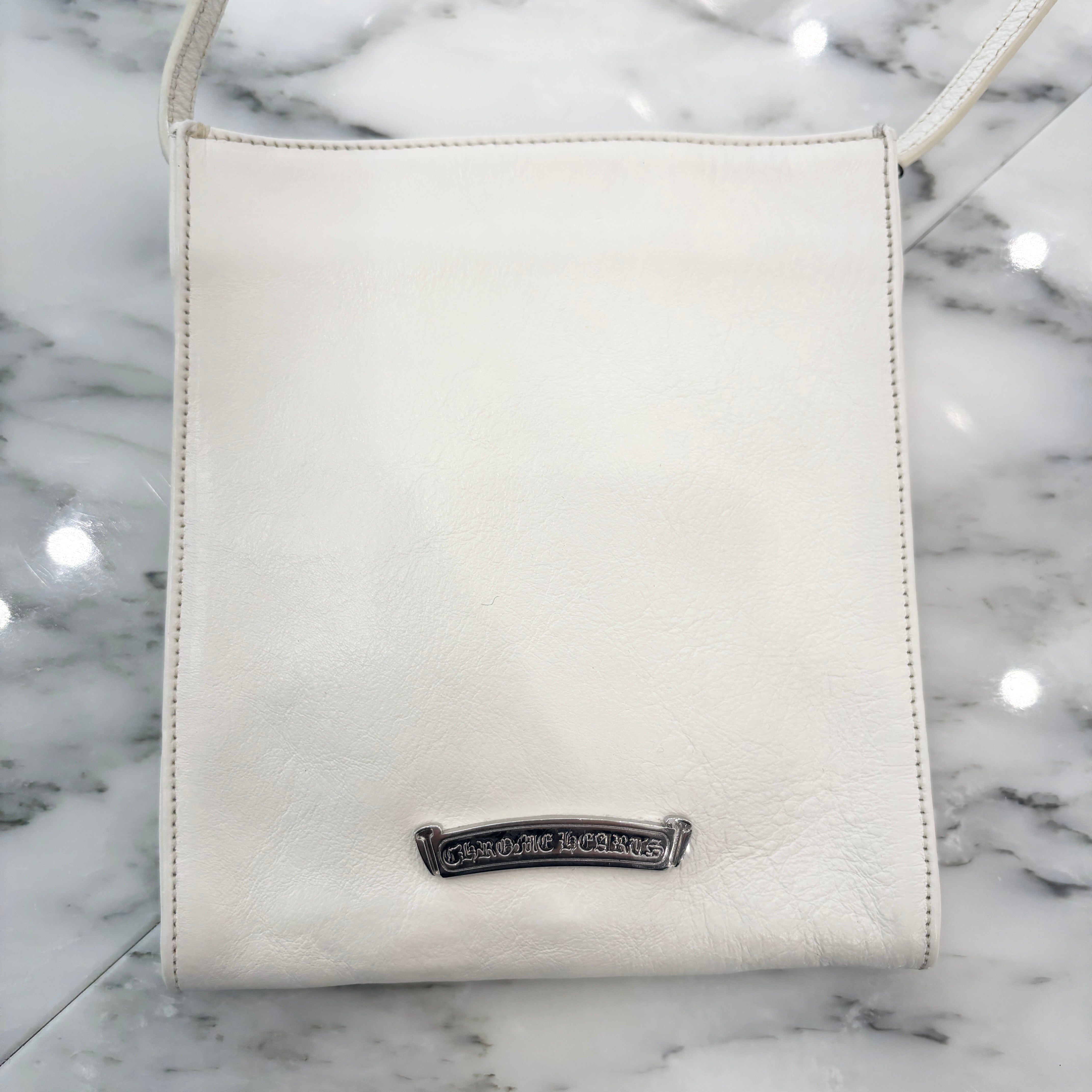 CHROME HEARTS BS Flare Square Pocket Leather Shoulder Bag クロムハーツ BSフレア スクエアポケット レザー ショルダーバッグ