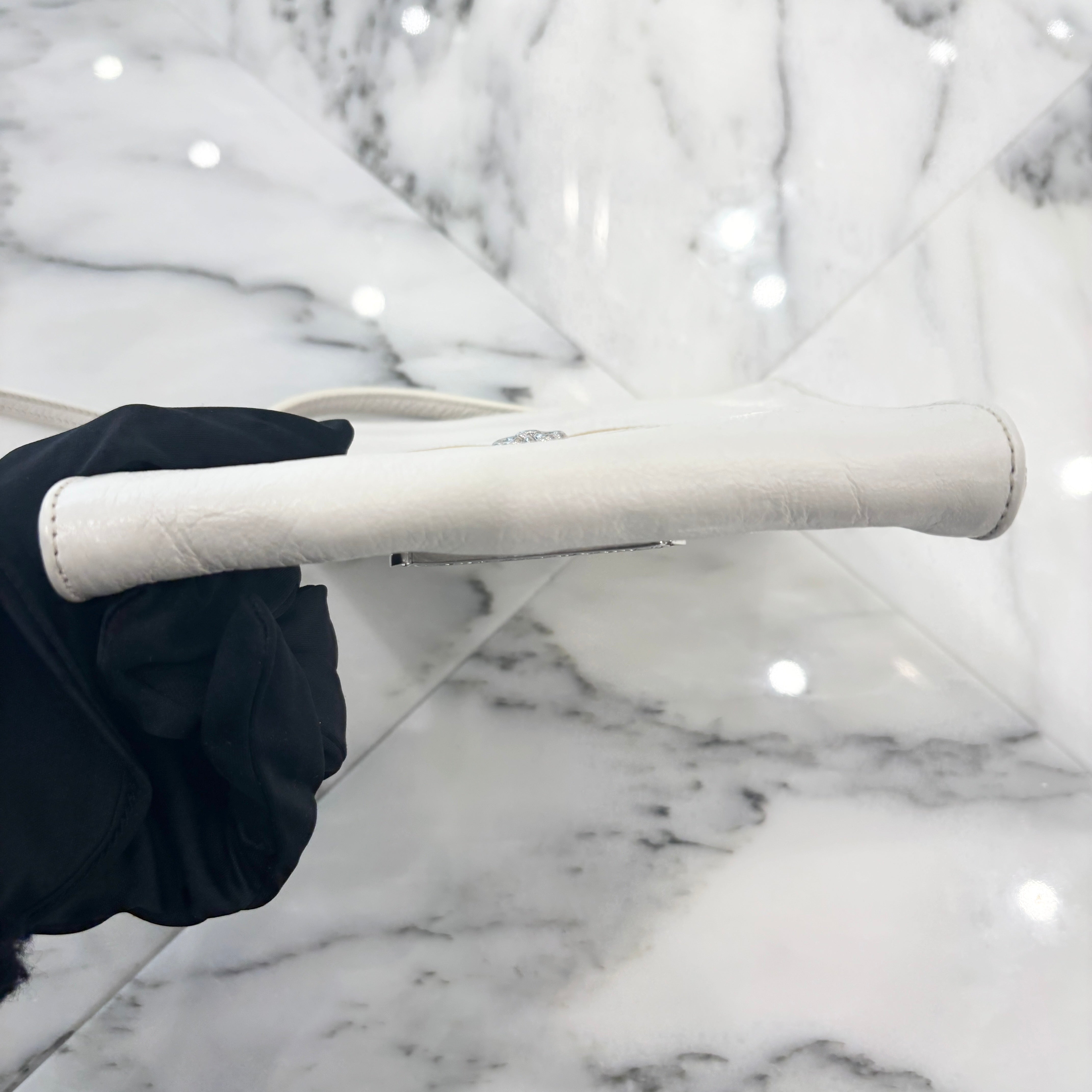 CHROME HEARTS BS Flare Square Pocket Leather Shoulder Bag クロムハーツ BSフレア スクエアポケット レザー ショルダーバッグ