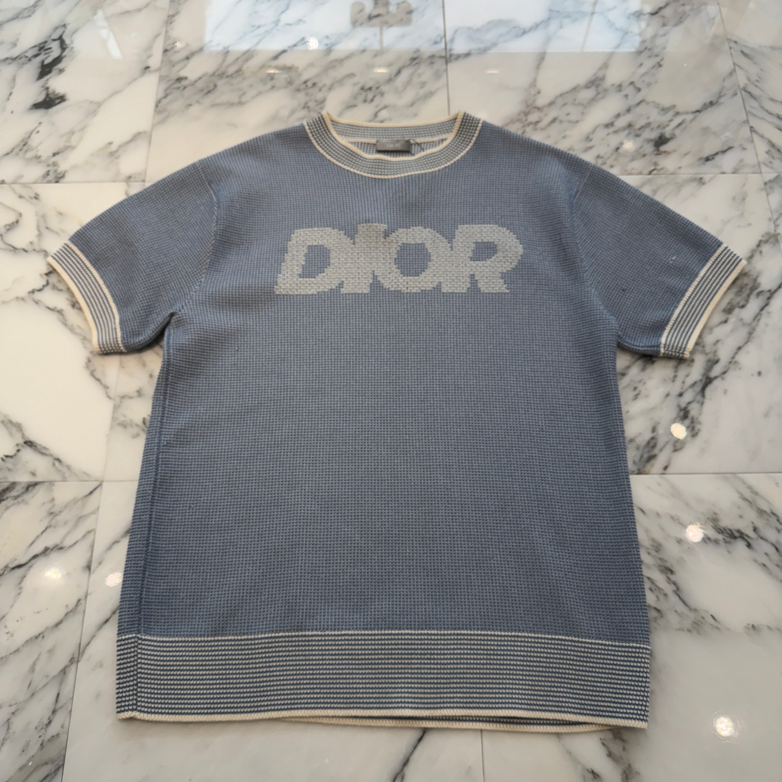 DIOR 2023SS Summer Cotton Knit Tee 393M653AT563 Size S ディオール サマー コットンニットTシャツ サイズS