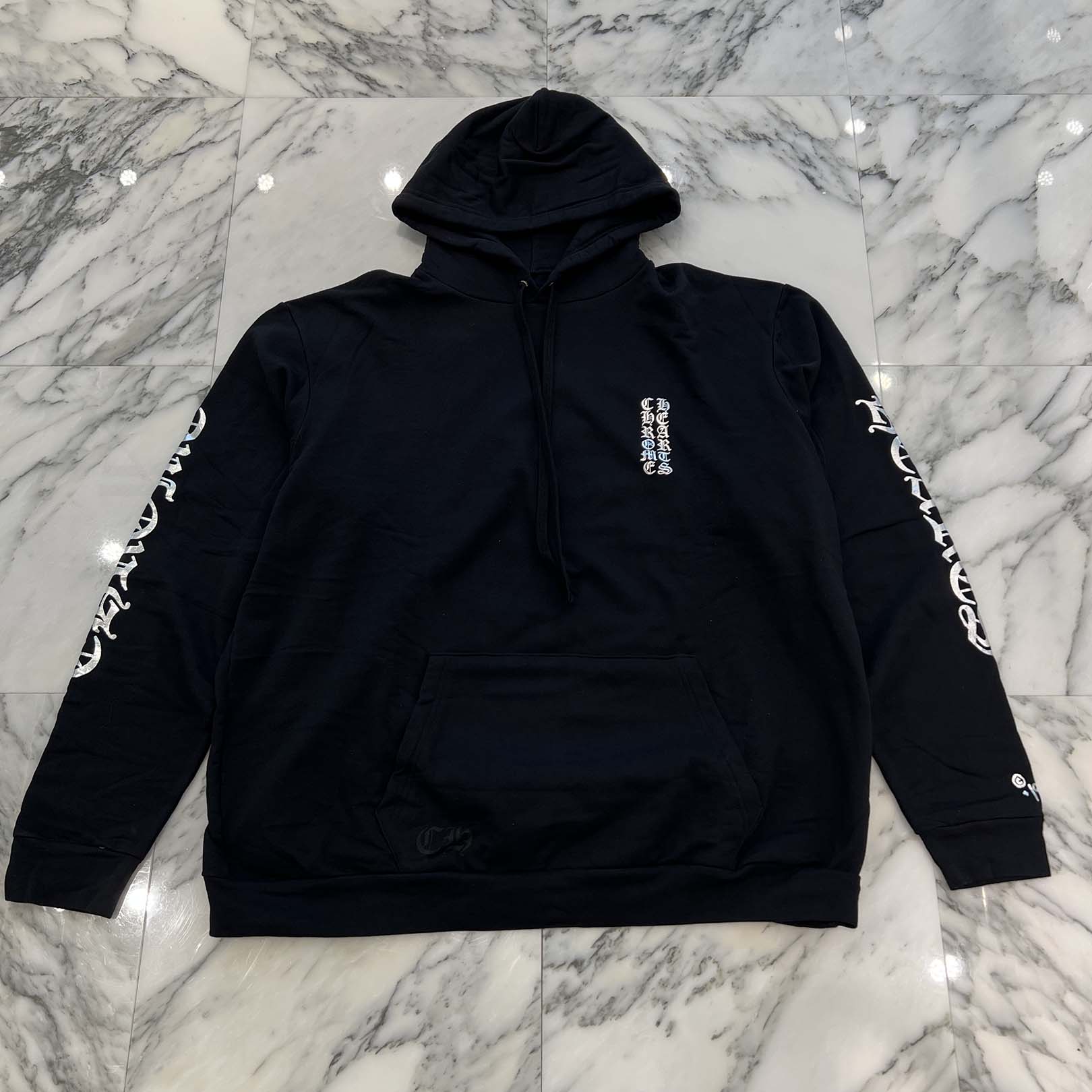 CHROME HEARTS 2025AW 1988 Silver Vertical Logo Pullover Hoodie Size XXL クロムハーツ 1988 シルバー ヴァーティカルロゴ プルオーバーフーディー サイズXXL