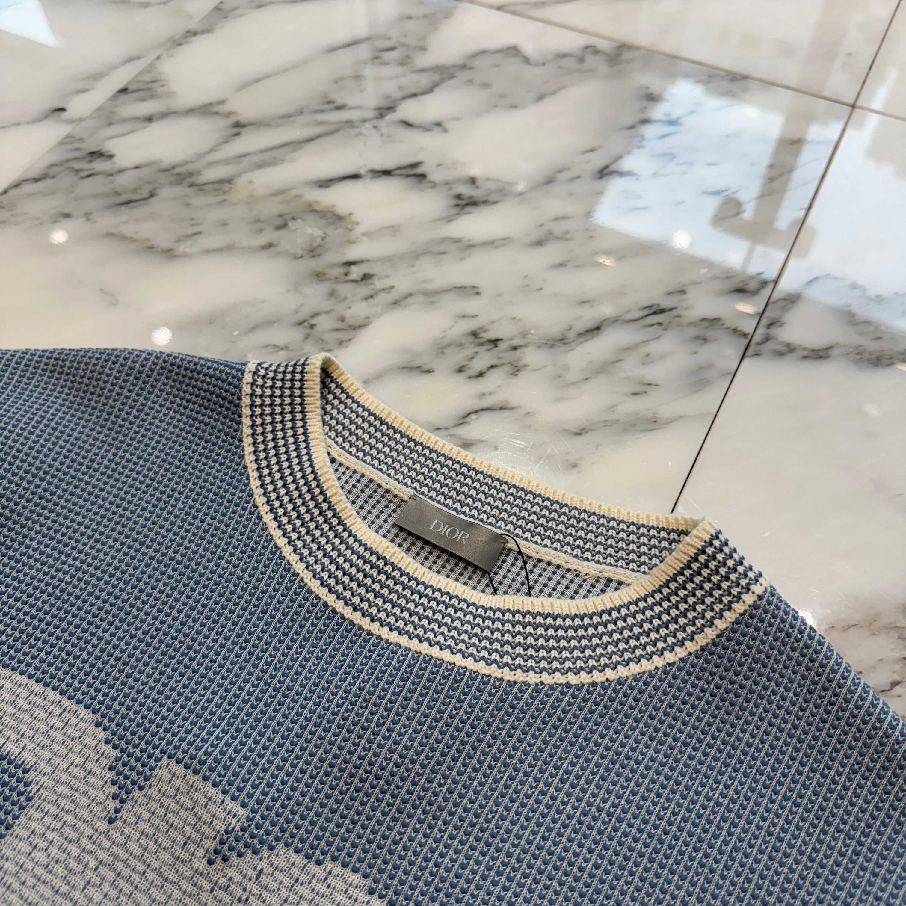 DIOR 2023SS Summer Cotton Knit Tee 393M653AT563 Size S ディオール サマー コットンニットTシャツ サイズS