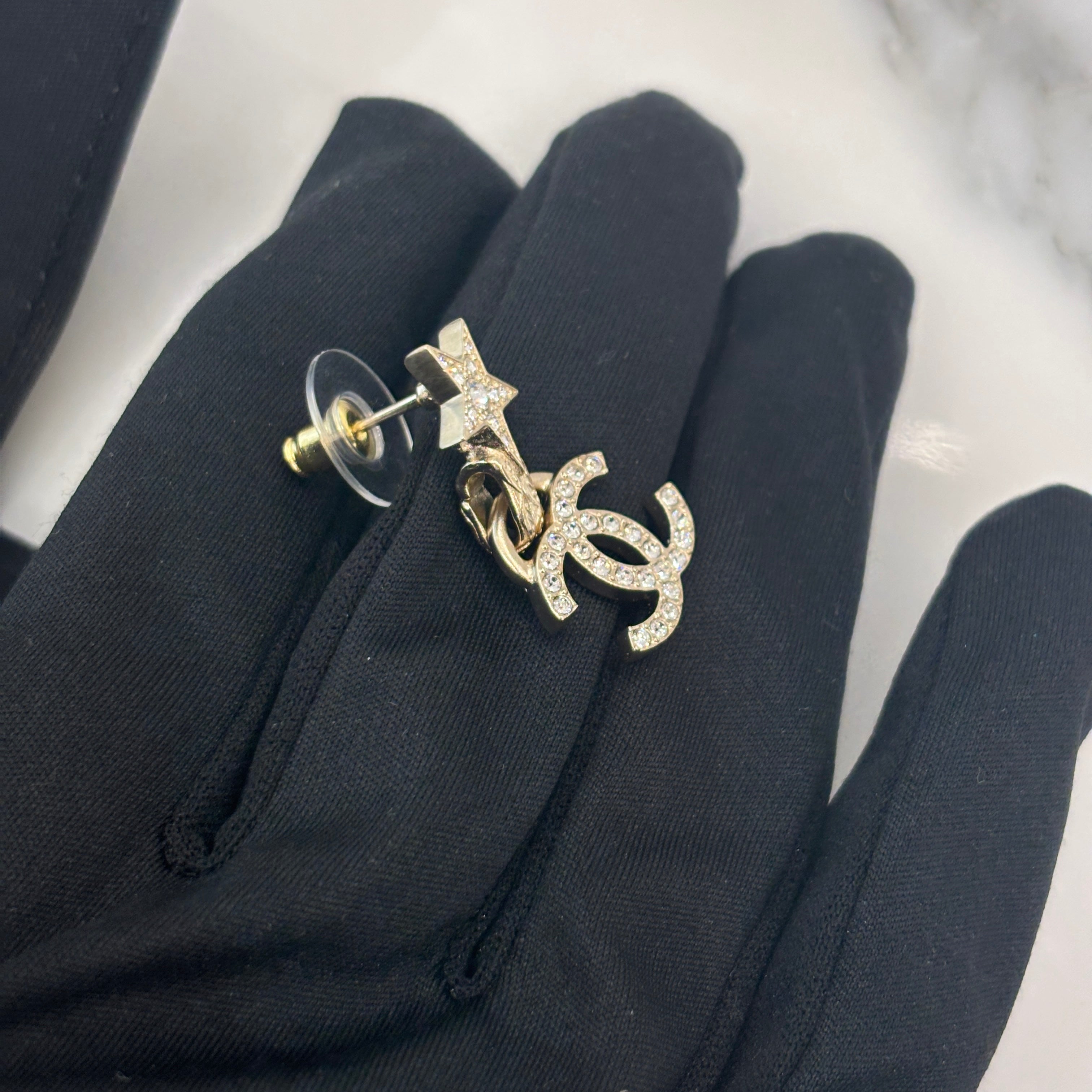 CHANEL 2023SS Gold Metal Star Coco Mark Earrings ABB278B13552NQ106 シャネル ゴールドメタル スター ココマーク イヤリング ピアス