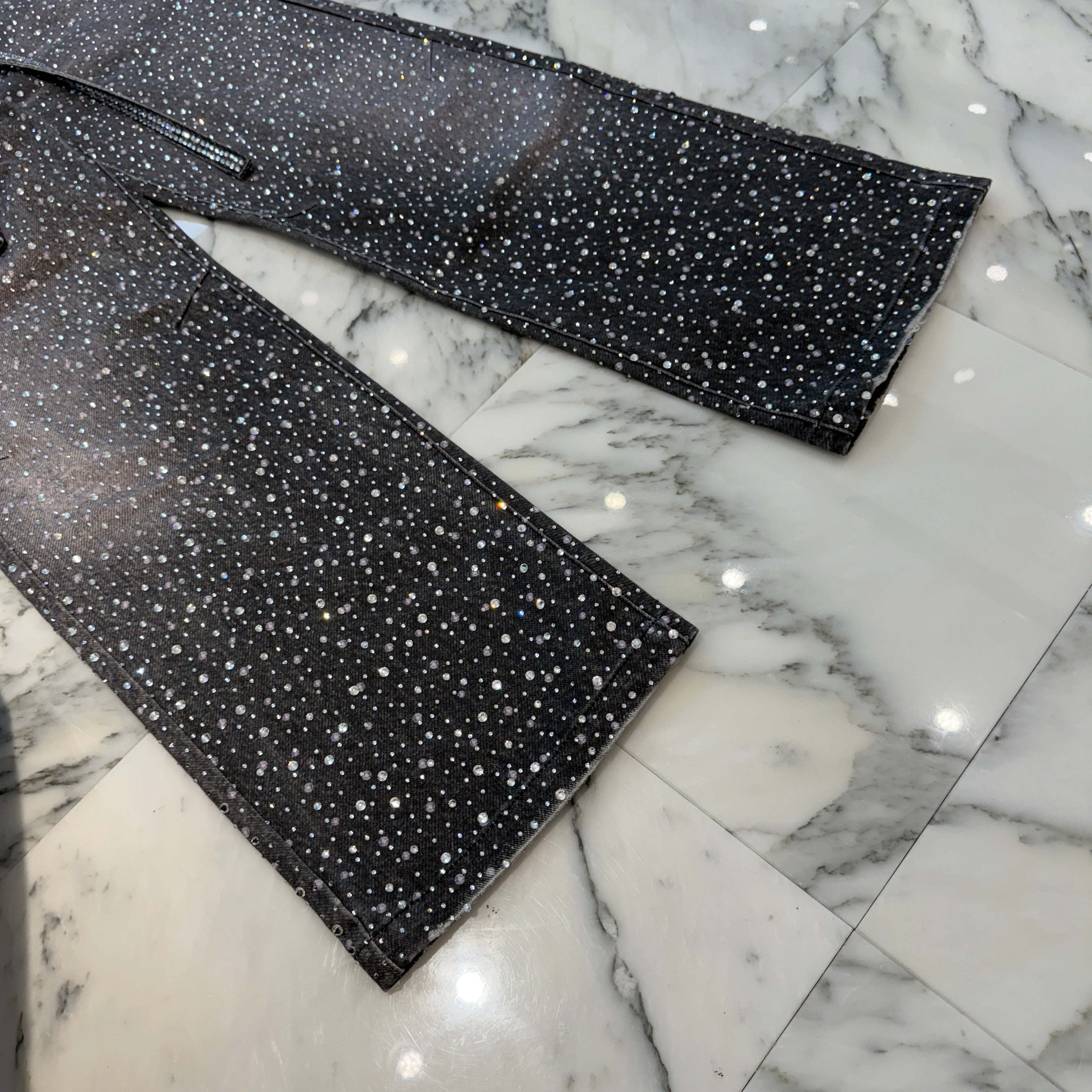 Birth Of Royal Child Rhinestone Straight Denim Pants Size M バース