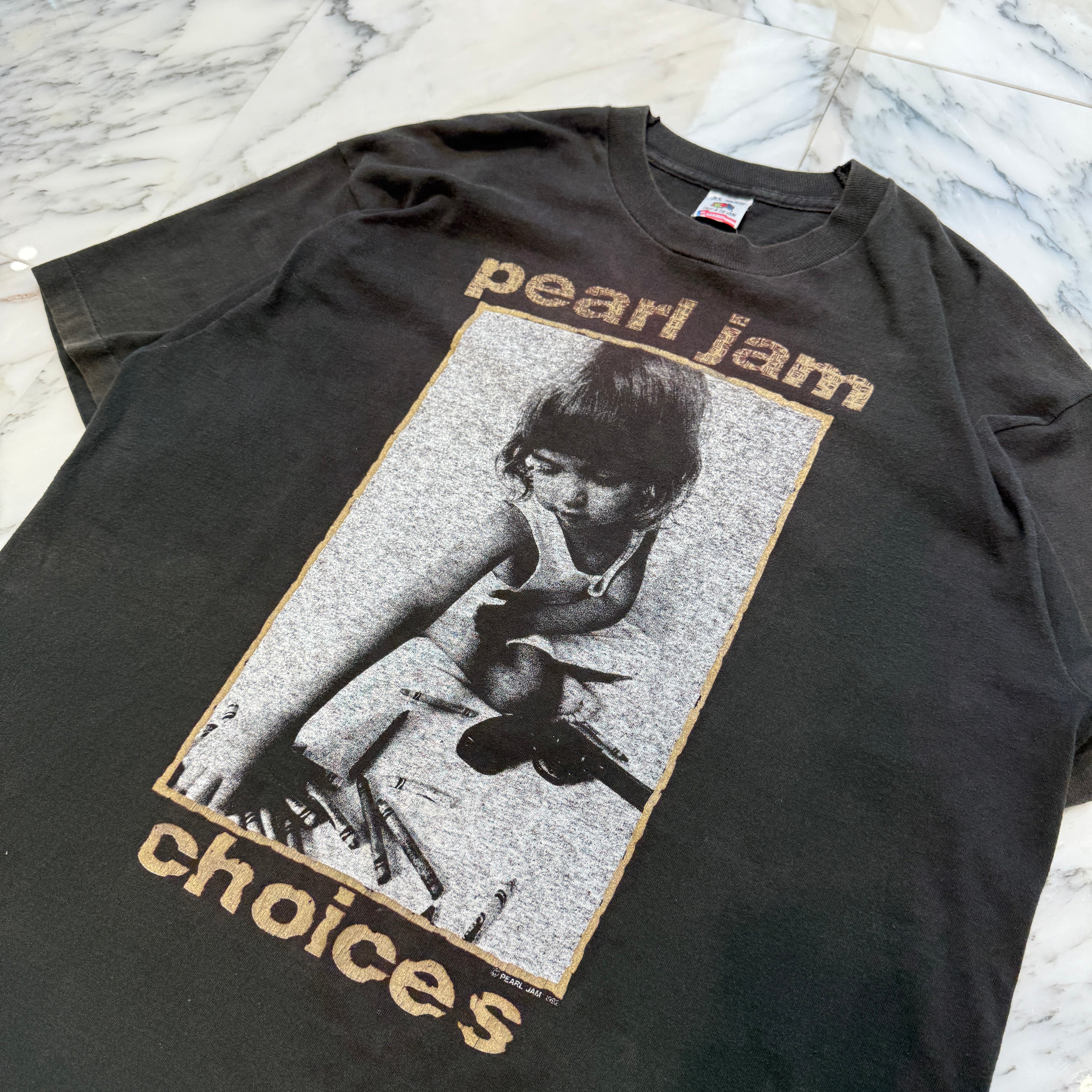 Vintage 90's Pearl Jam "choices" 1992 FRUIT OF THE LOOM S/S Tee Size XL ヴィンテージ パールジャム "チョイスズ" 1992 Ｔシャツ フルーツオブザルーム社製 サイズXL