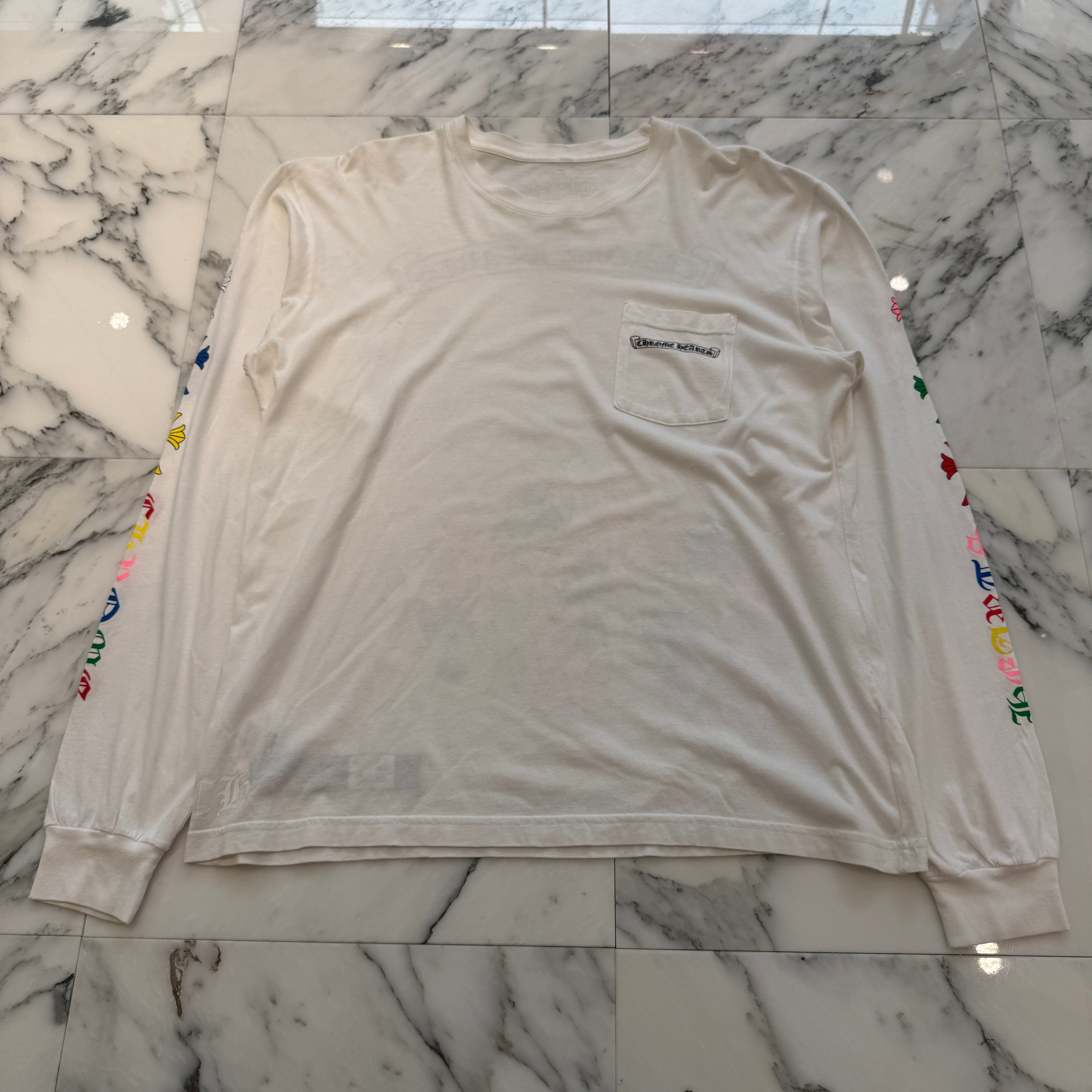 CHROME HEARTS 2021SS MLTCOL CEM CRS Long Sleeve Tee Size XL クロムハーツ マルチカラー セメタリークロス ロングスリーブTシャツ サイズXL