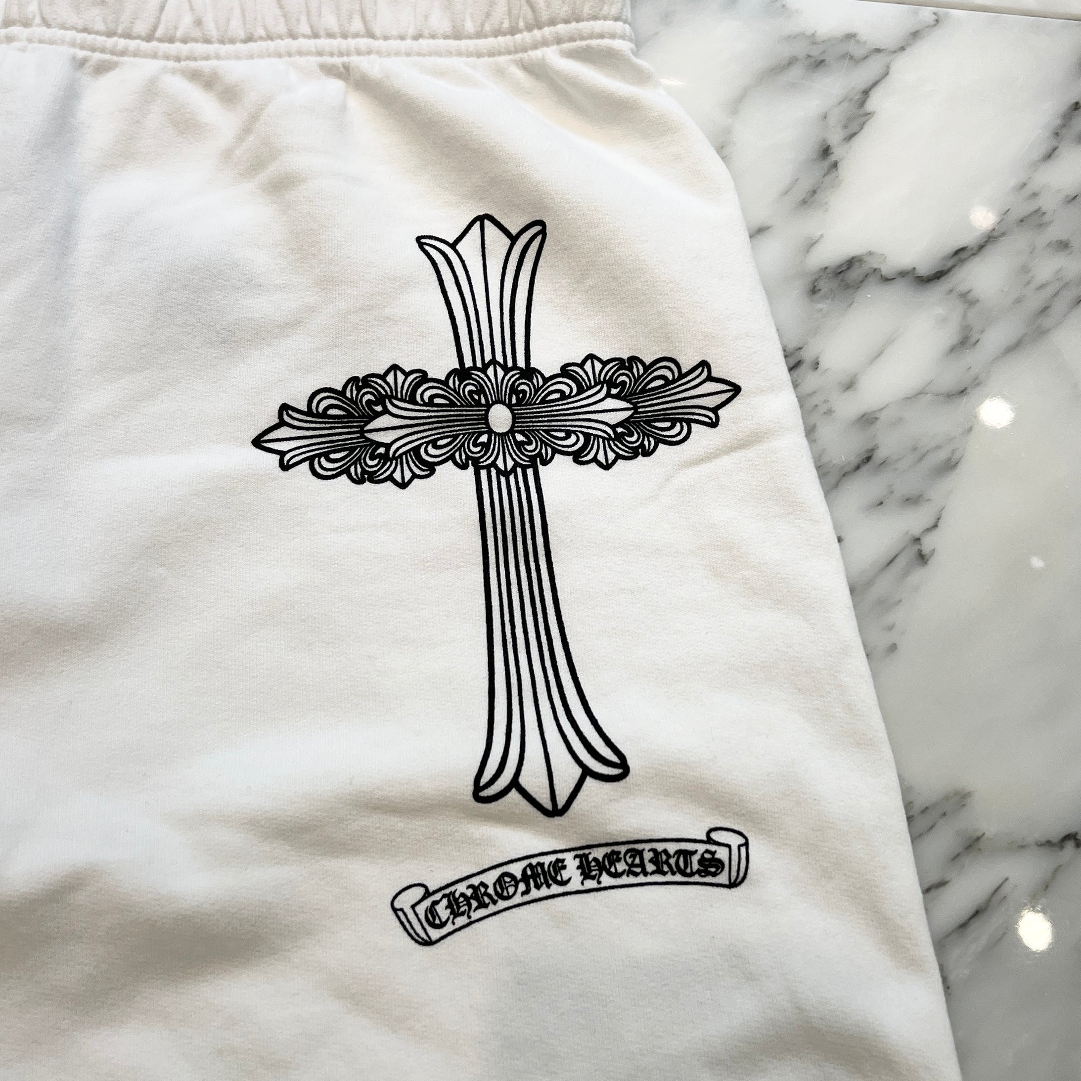 CHROME HEARTS CH Cross Logo Print Sweat Long Pants Size L クロム