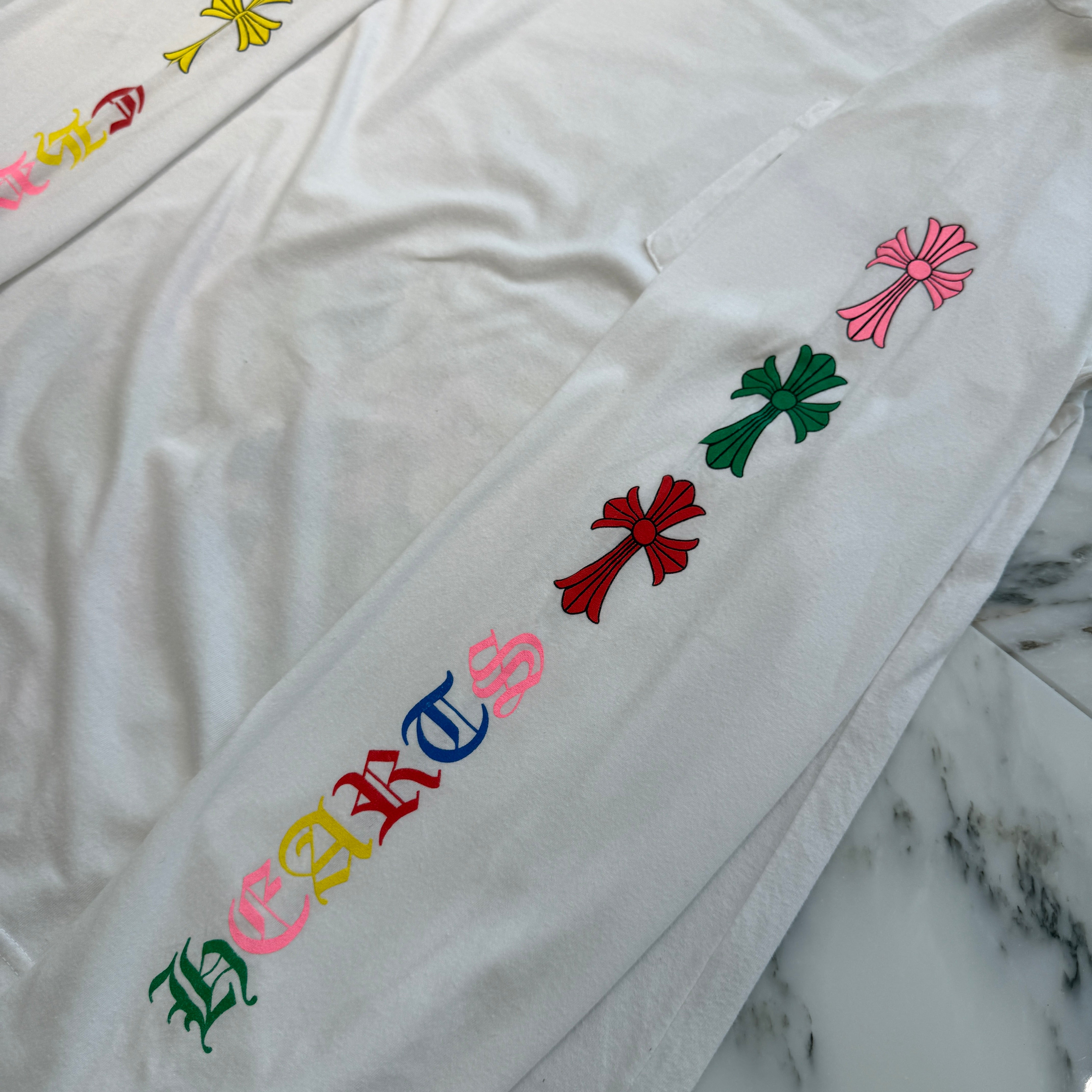 CHROME HEARTS 2021SS MLTCOL CEM CRS Long Sleeve Tee Size XL クロムハーツ マルチカラー セメタリークロス ロングスリーブTシャツ サイズXL