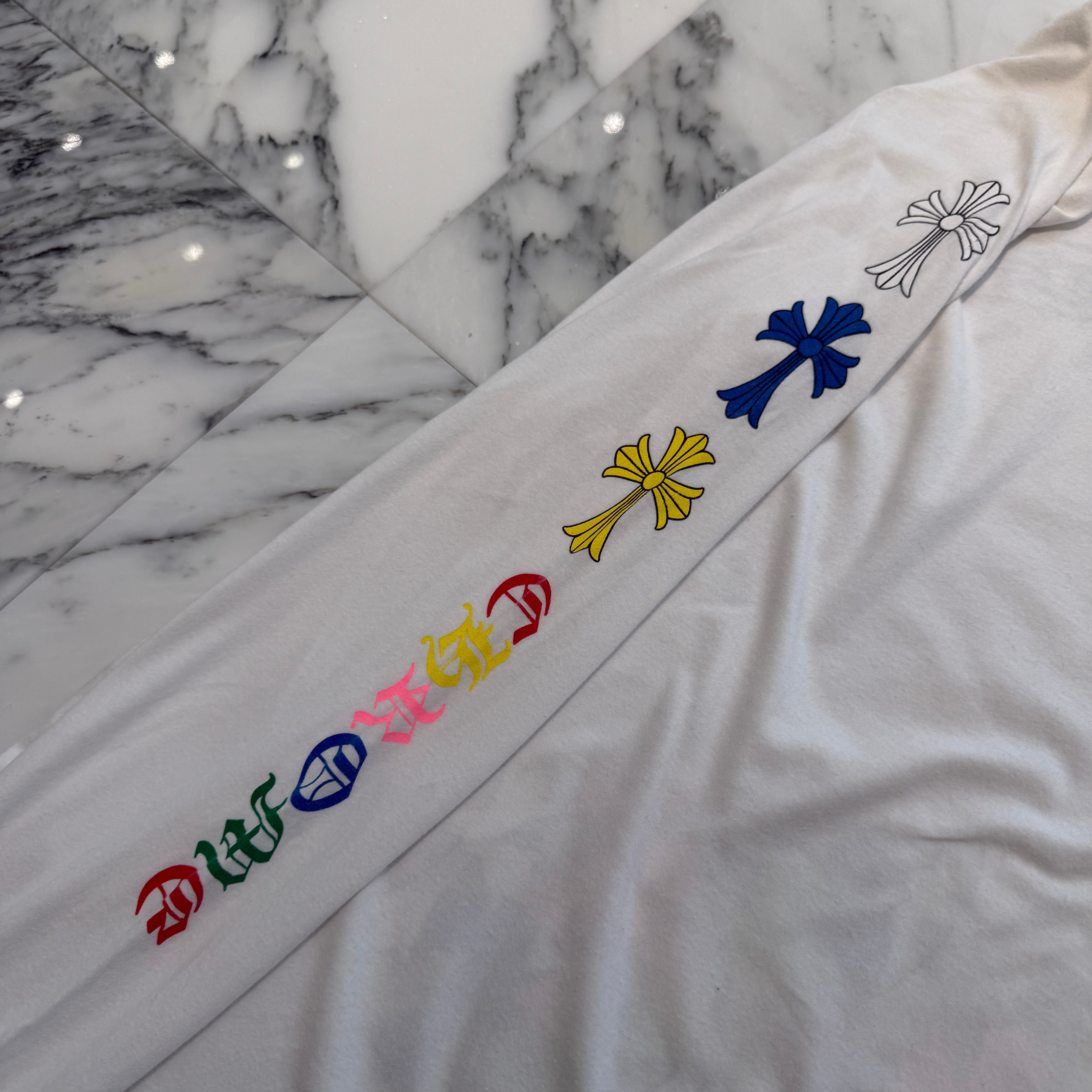 CHROME HEARTS 2021SS MLTCOL CEM CRS Long Sleeve Tee Size XL クロムハーツ マルチカラー セメタリークロス ロングスリーブTシャツ サイズXL