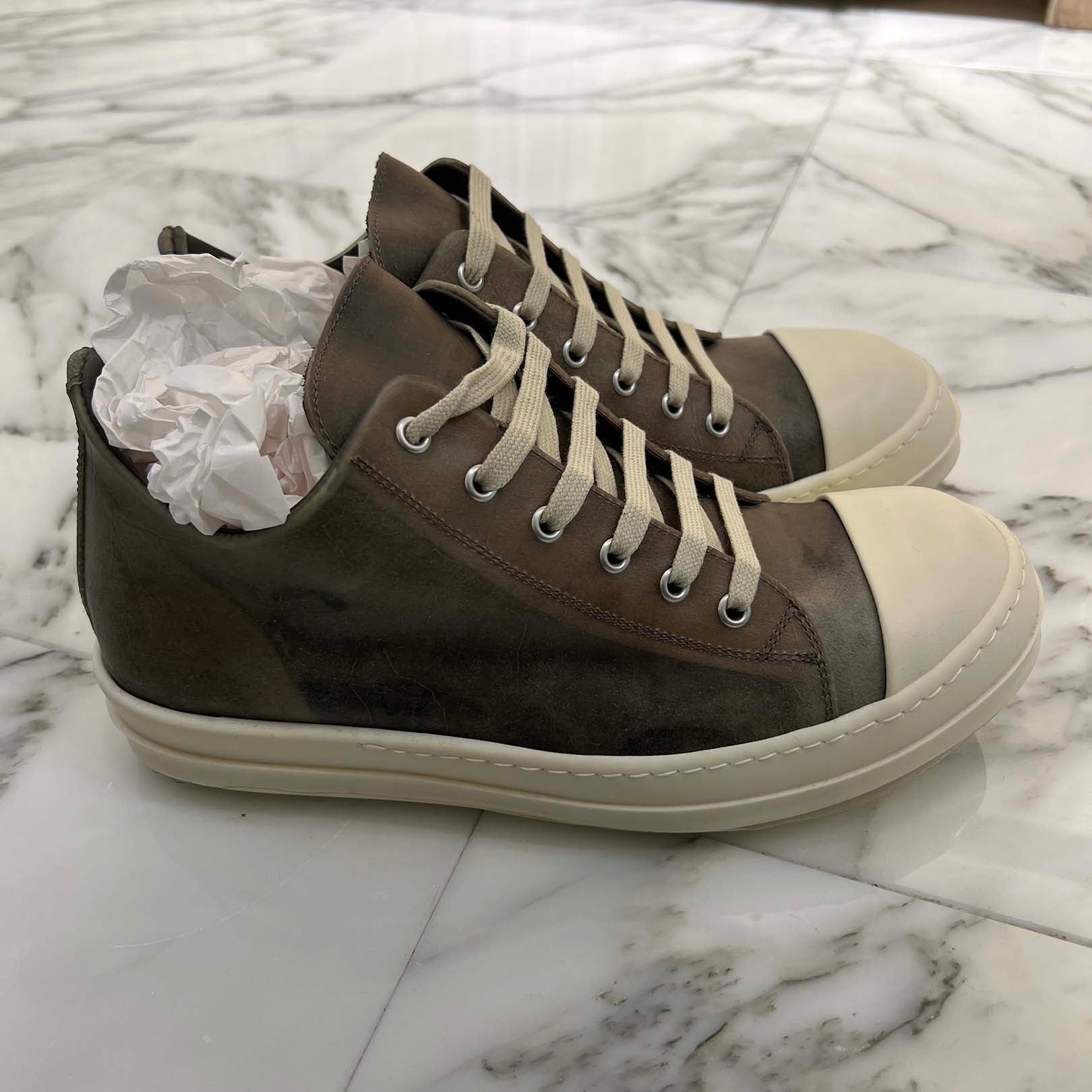 Rick Owens Lace Up Low Top Sneakers RR01E5891LCT Size 41 リックオウエンス レースアップ ローカットスニーカー  サイズ41