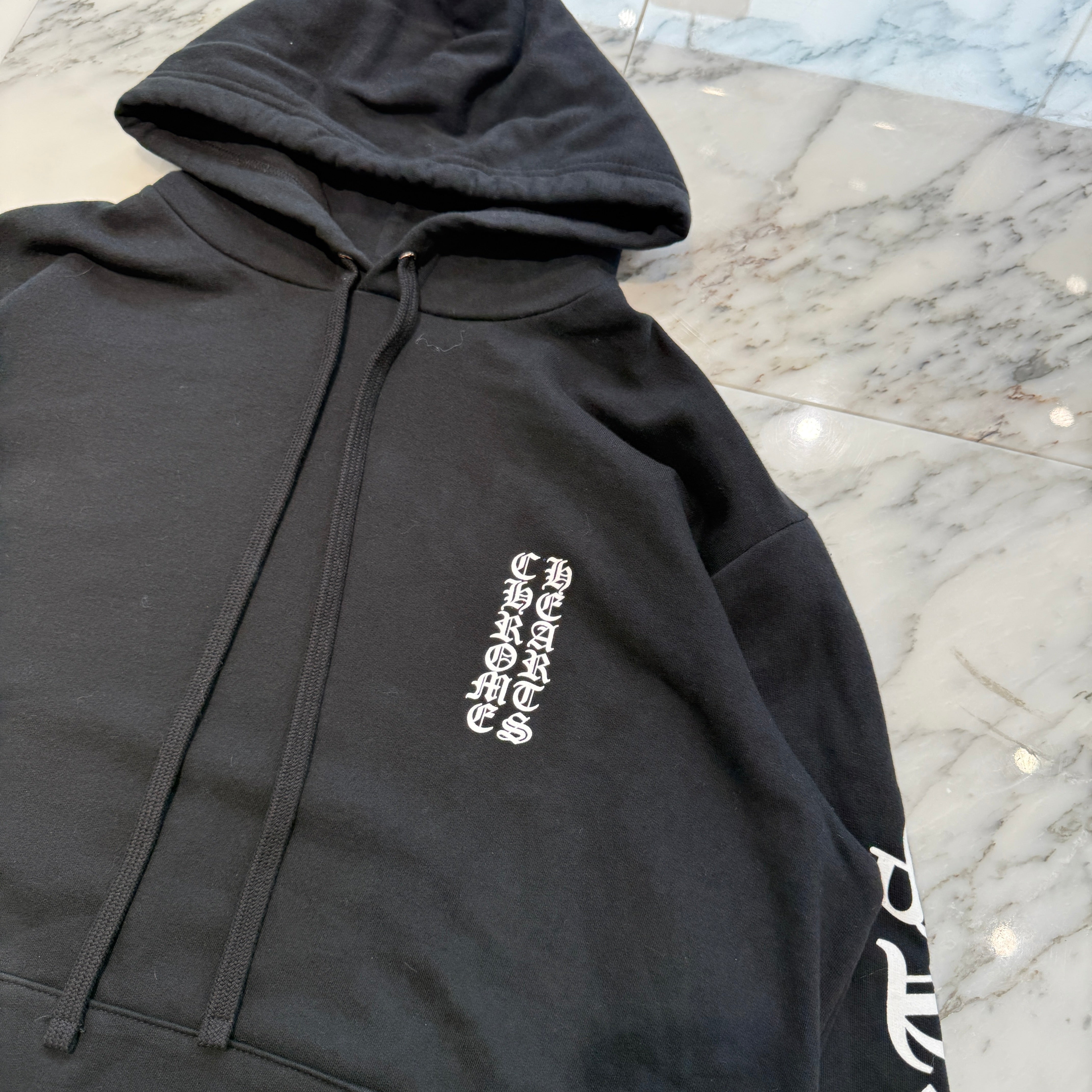 CHROME HEARTS Vertical Logo Pullover Hoodie Size XL クロムハーツ ヴァーティカルロゴ プルオーバーフーディー サイズXL