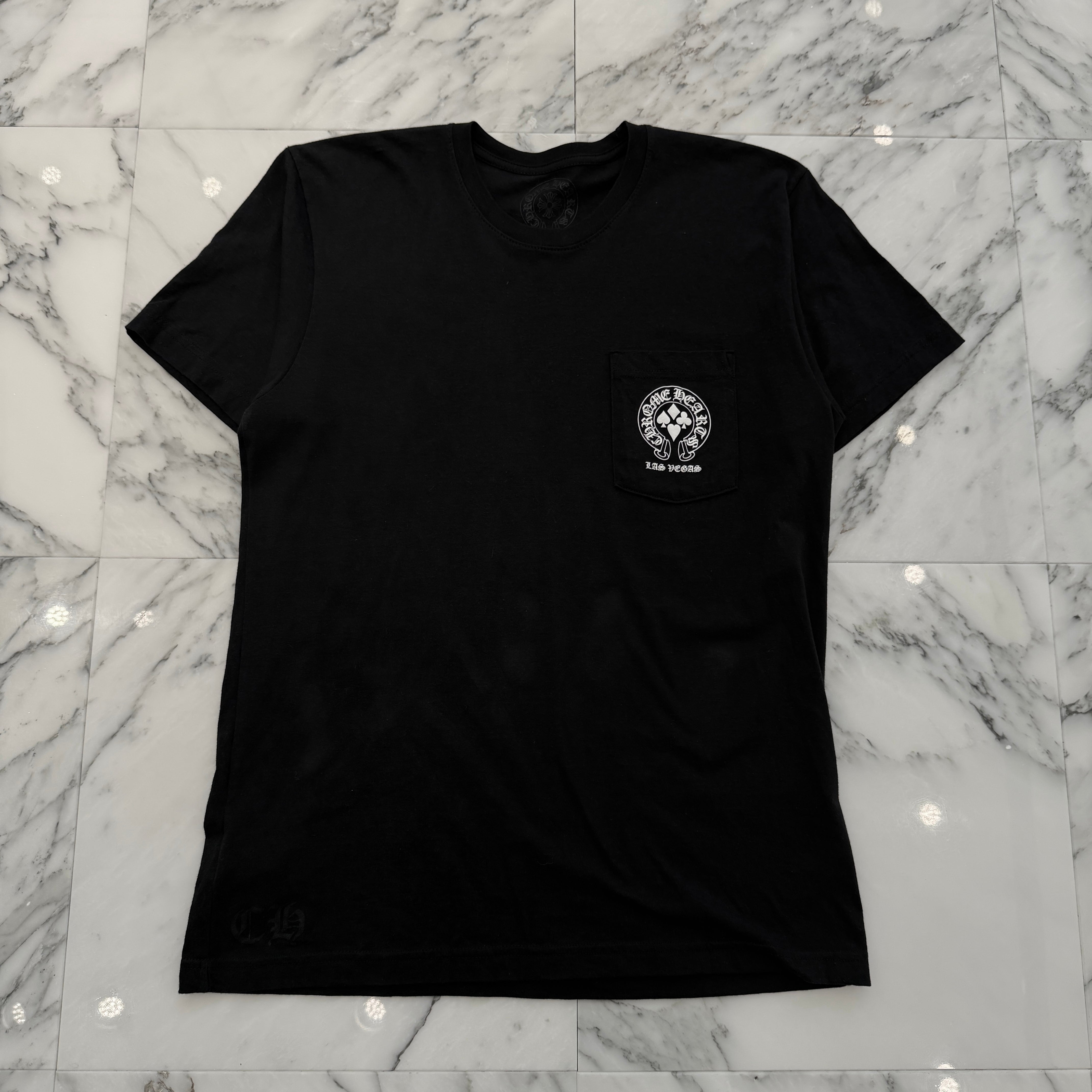 クロムハーツ　Tシャツ ラスベガス クロムハーツ ラスベガス Horseshoe Tシャツ 黒/シルバー 2XL