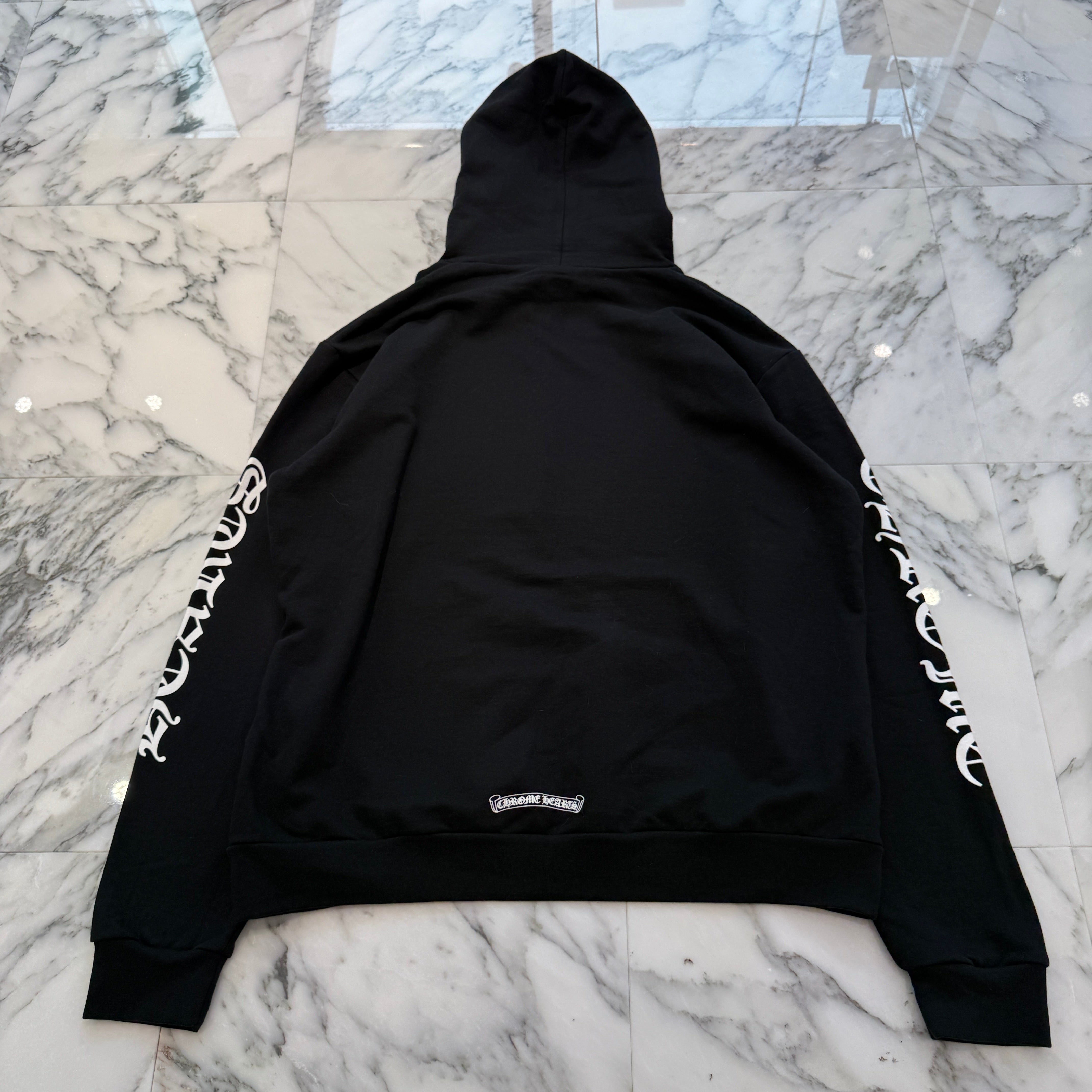 CHROME HEARTS Vertical Logo Pullover Hoodie Size L クロムハーツ ヴァーティカルロゴ プルオーバーフーディー サイズL