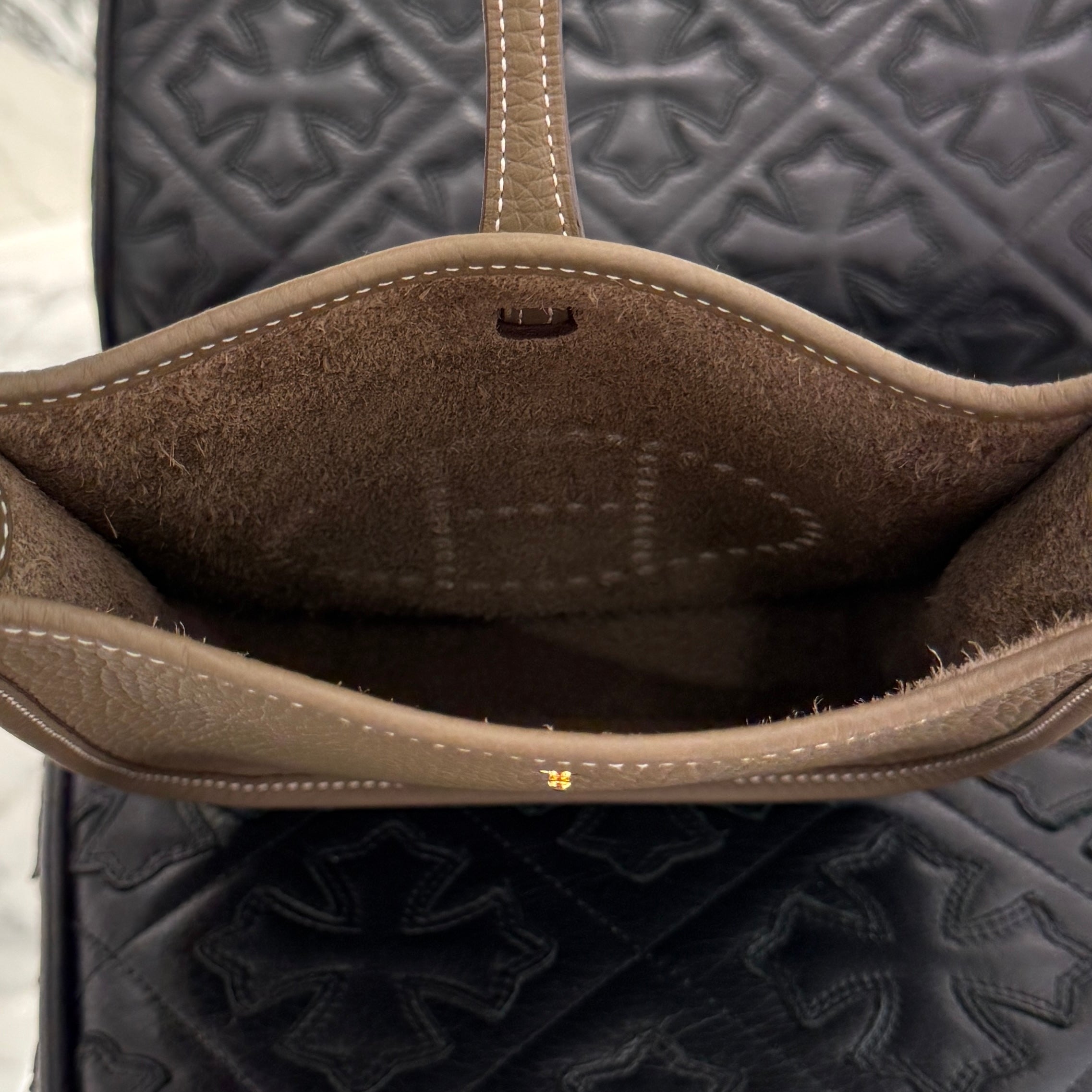 HERMES Evelyn Amazon TPM "Etoupe" W刻印 エルメス エブリン アマゾン TPM "エトゥープ" レザーショルダーバッグ W刻印