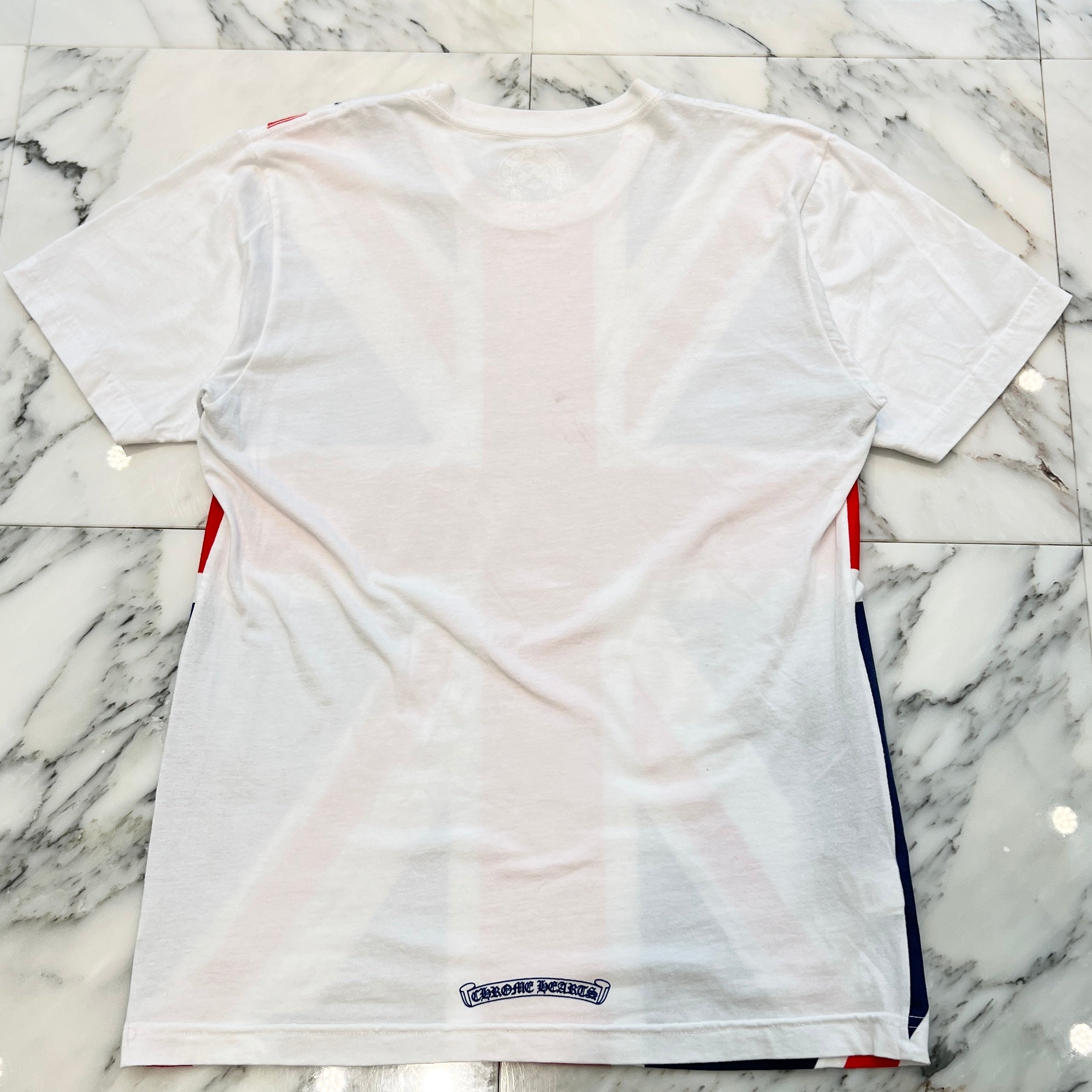 CHROME HEARTS Union Jack Neck Logo Tee Size M クロムハーツ ユニオンジャック ネックロゴ Tシャツ サイズM