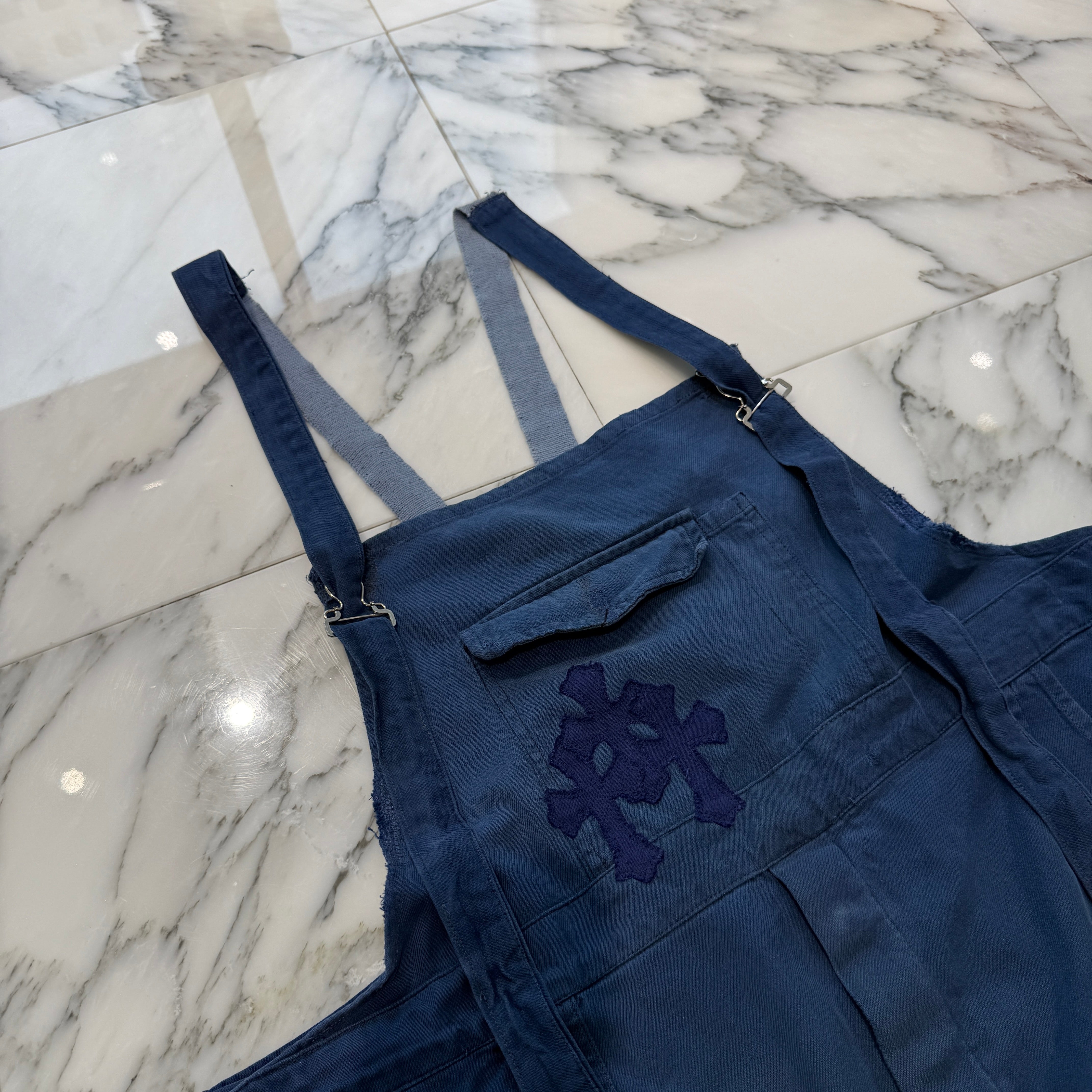 CHROME HEARTS FRENCH WORK Cross Patch OVERALL Size XL クロムハーツ フレンチワーク クロスパッチ オーバーオール サイズXL