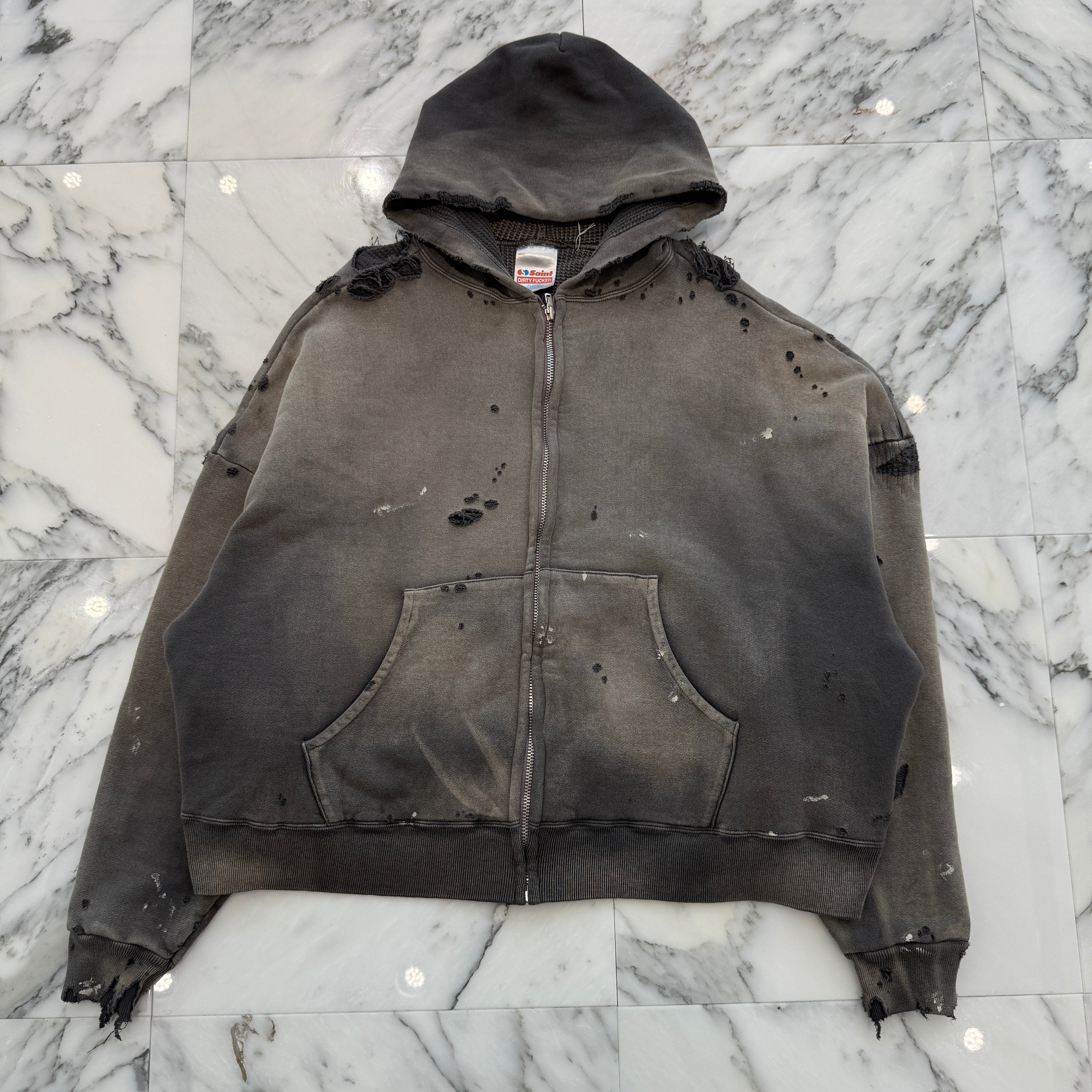 SAINT Mxxxxxx 2024AW DBL FC Zip Up Hoodie SM-HR3-0000-053 Size M セントマイケル ダブルフェイス ジップアップフーディー サイズM