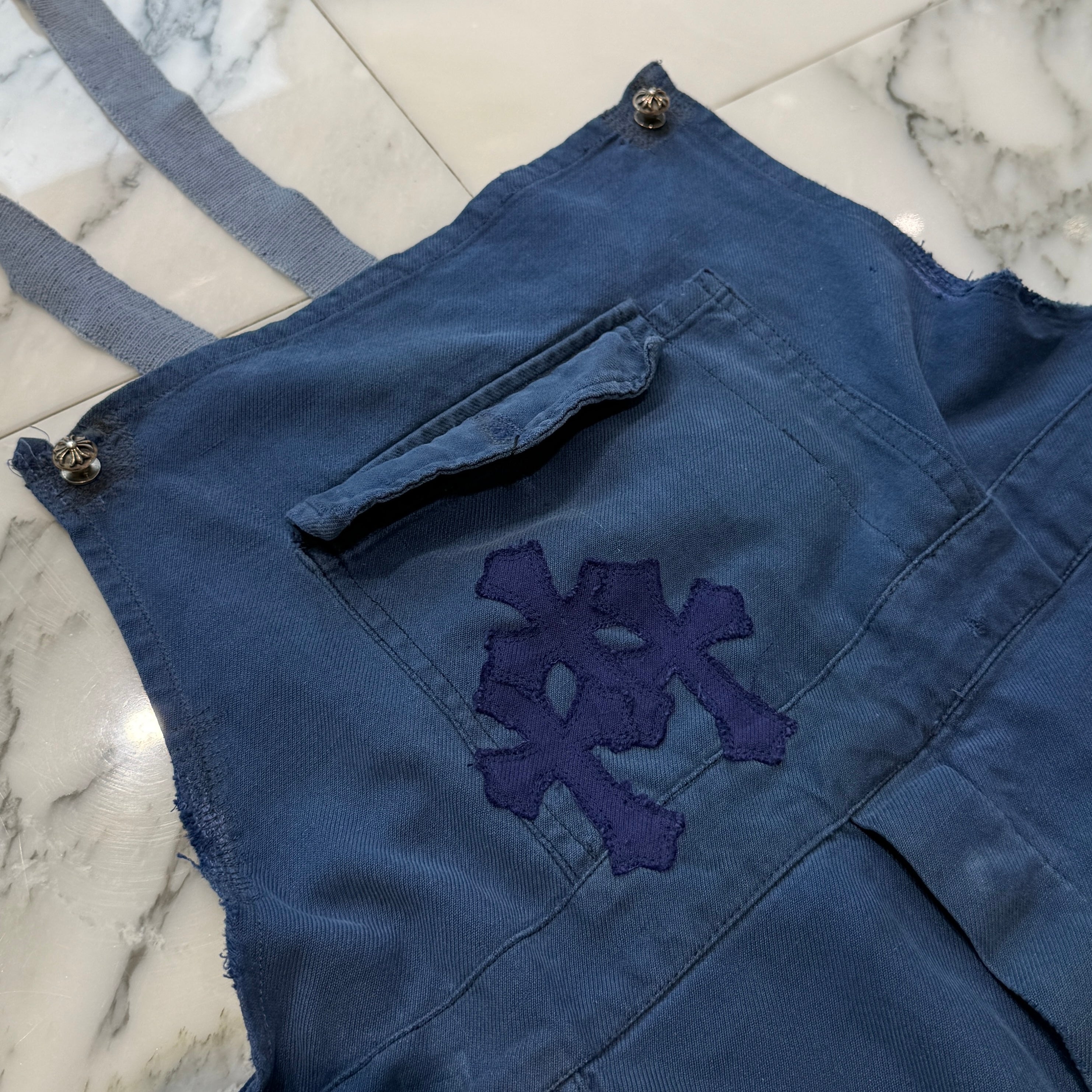 CHROME HEARTS FRENCH WORK Cross Patch OVERALL Size XL クロムハーツ フレンチワーク クロスパッチ オーバーオール サイズXL