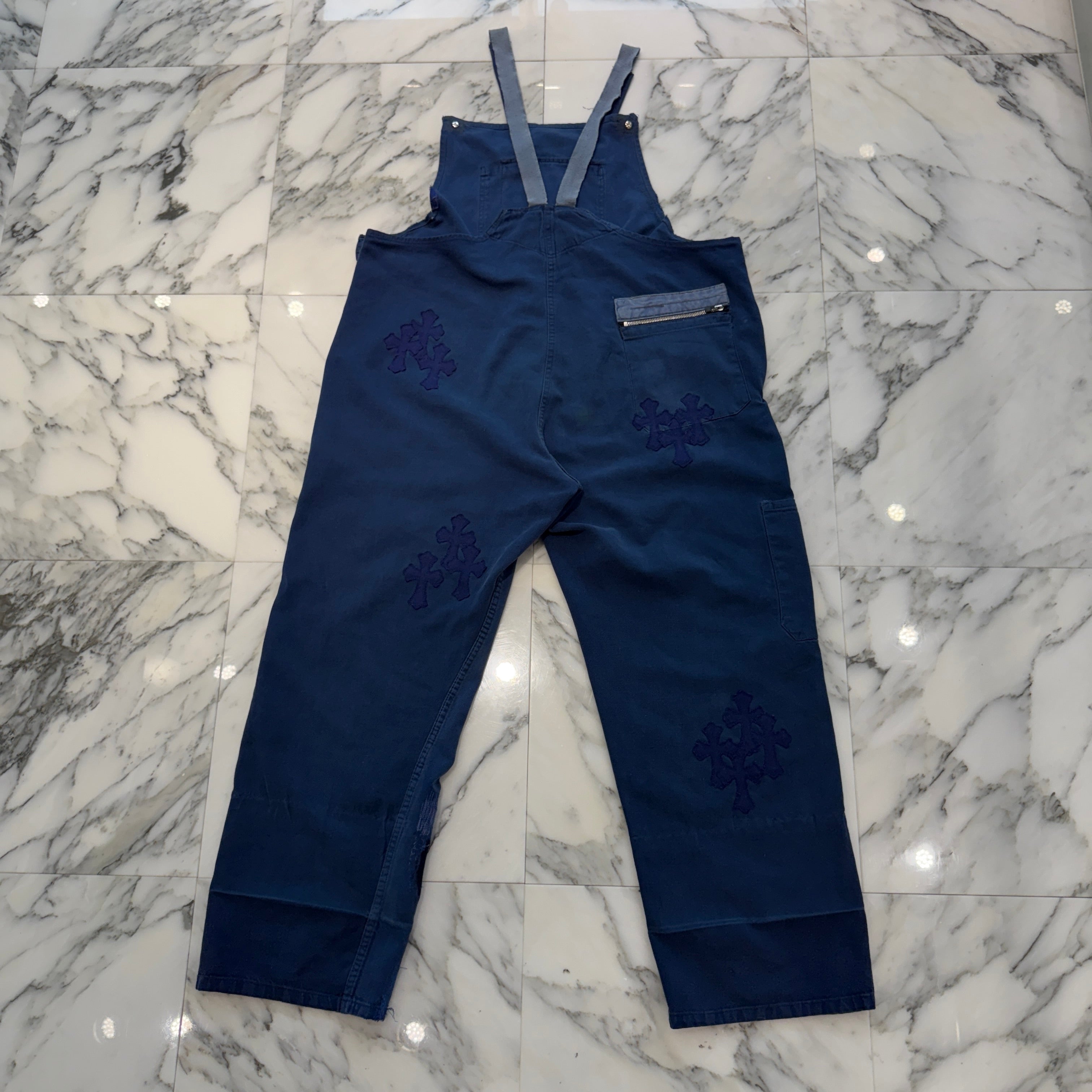 CHROME HEARTS FRENCH WORK Cross Patch OVERALL Size XL クロムハーツ フレンチワーク クロスパッチ オーバーオール サイズXL