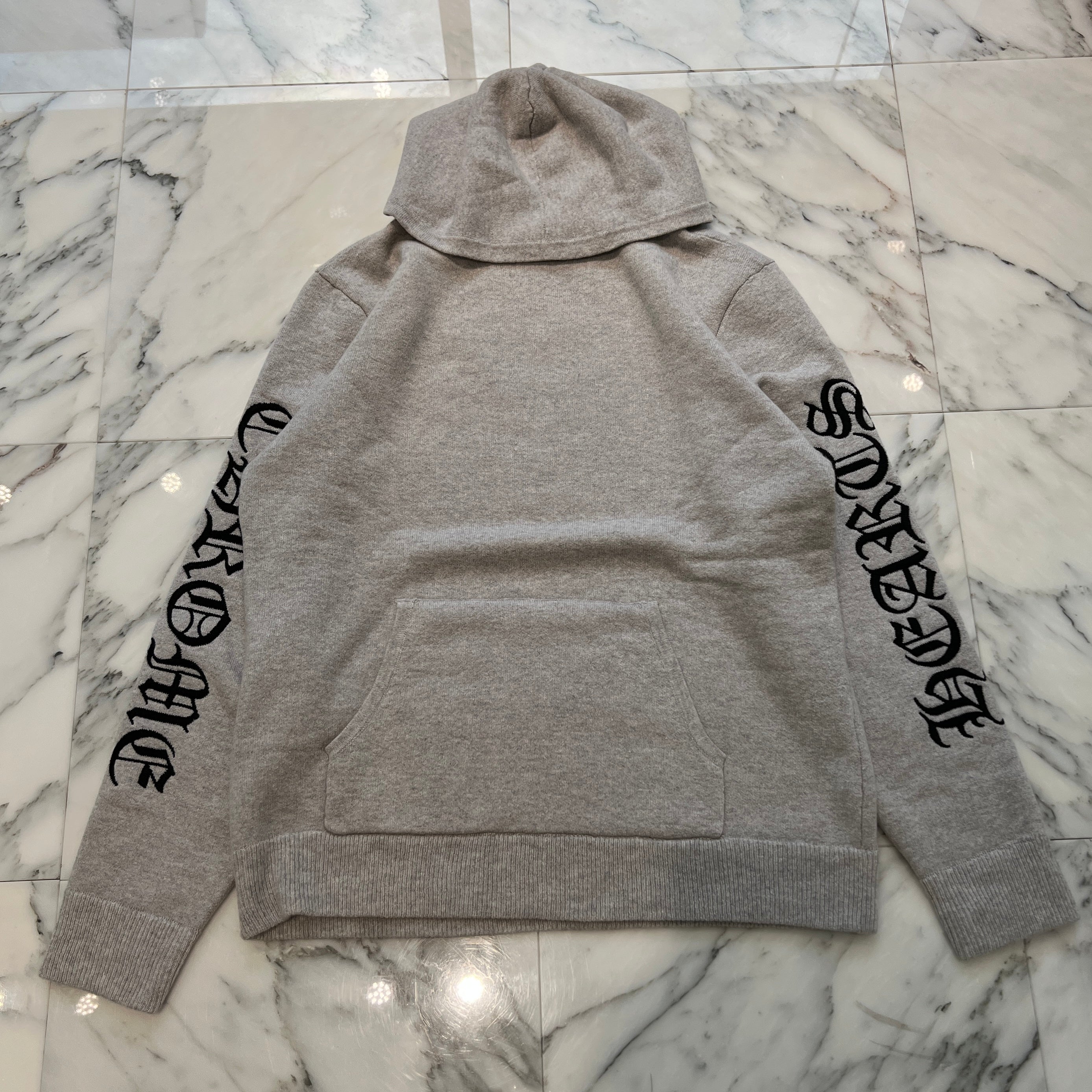 CHROME HEARTS Arm Logo Embroidery Cashmere Knit Hoodie Size M クロムハーツ アームロゴ刺繍 カシミヤニットフーディー サイズM