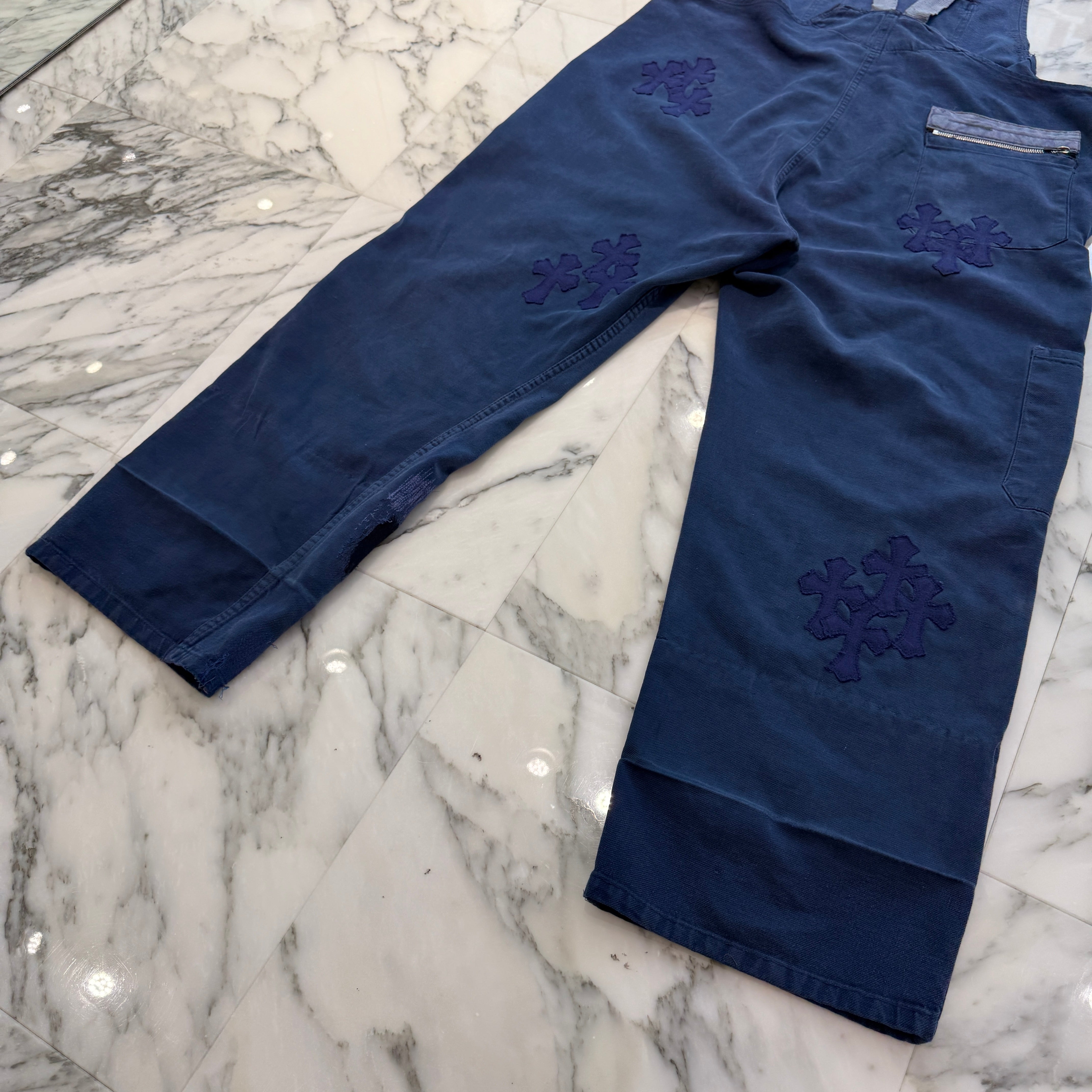 CHROME HEARTS FRENCH WORK Cross Patch OVERALL Size XL クロムハーツ フレンチワーク クロスパッチ オーバーオール サイズXL