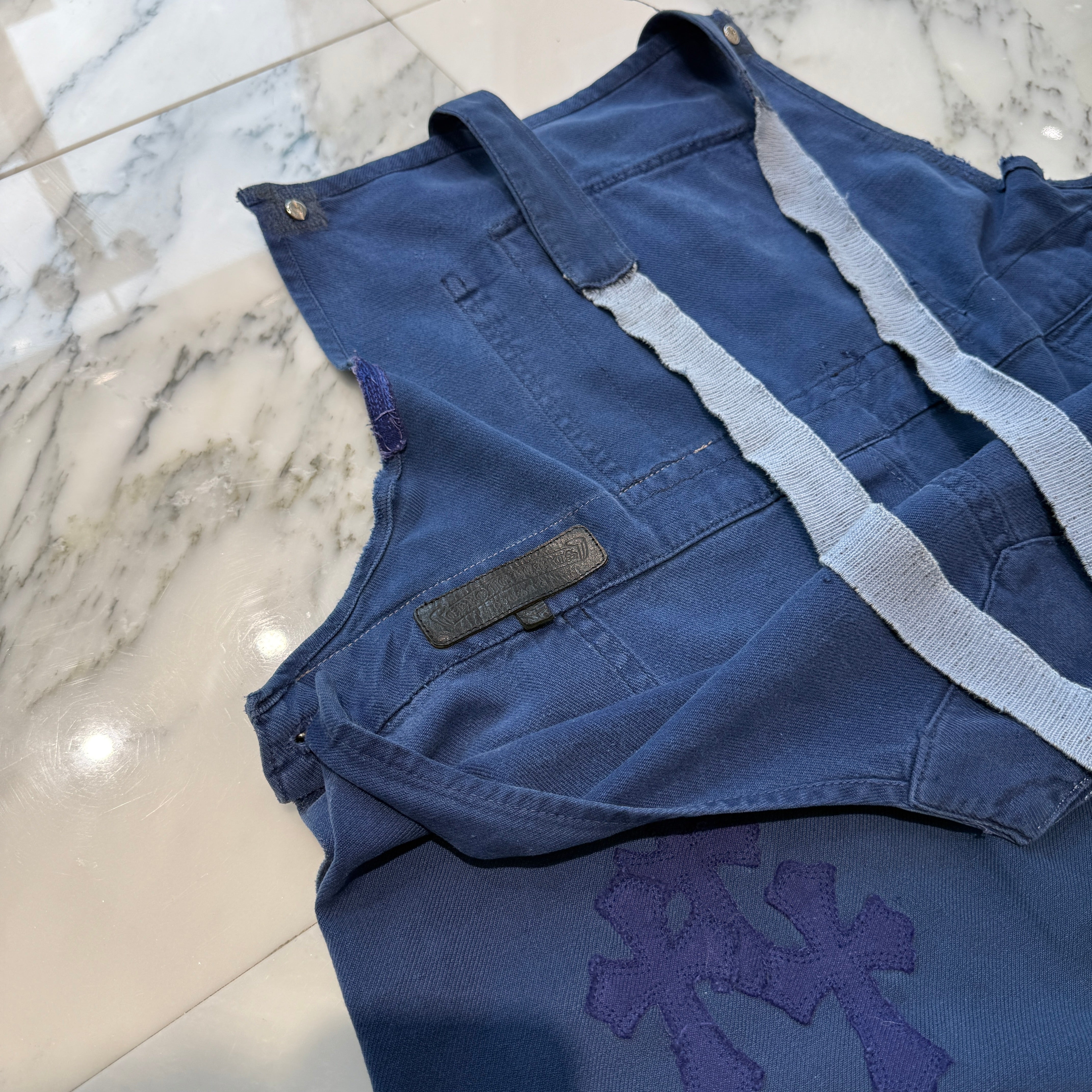 CHROME HEARTS FRENCH WORK Cross Patch OVERALL Size XL クロムハーツ フレンチワーク クロスパッチ オーバーオール サイズXL