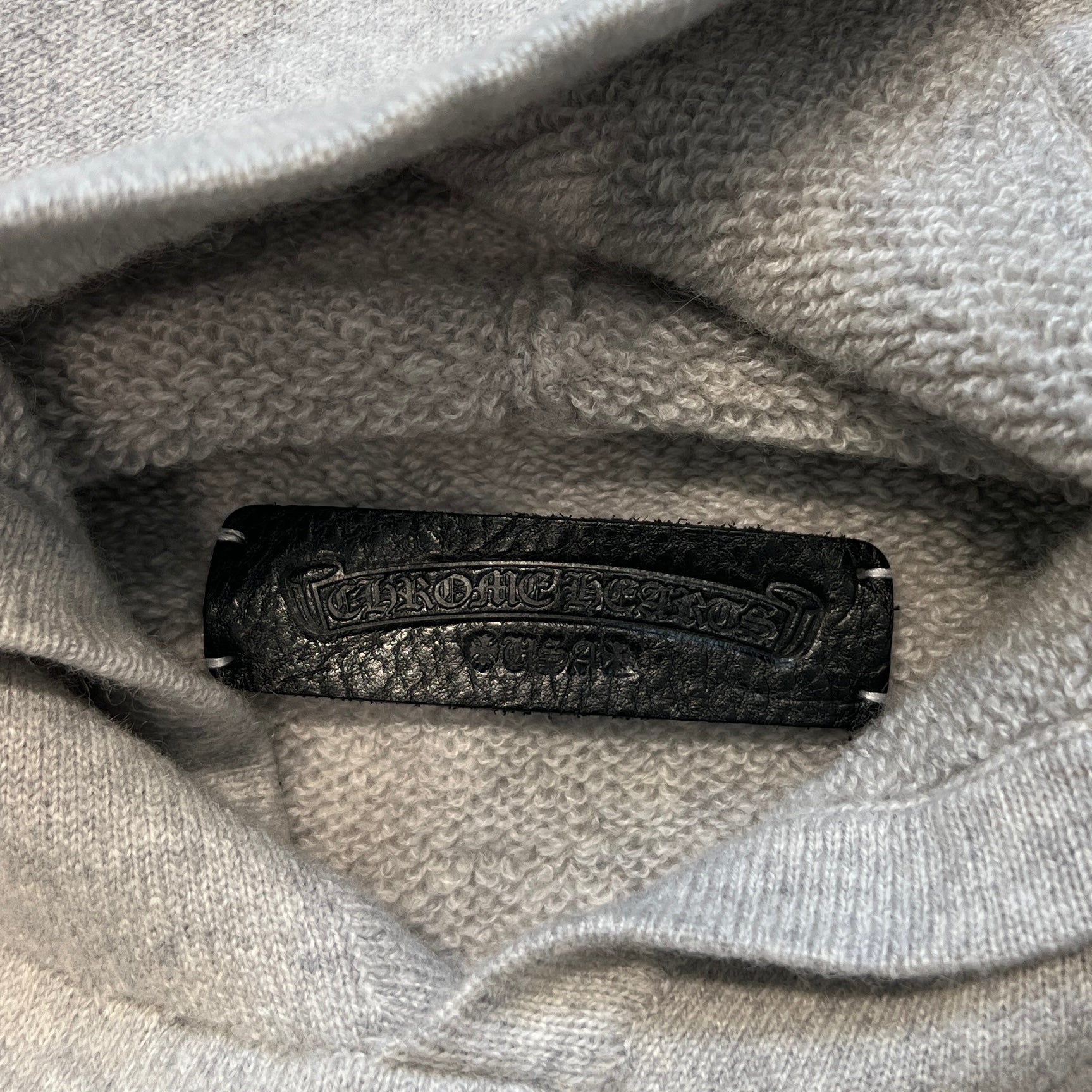 CHROME HEARTS Arm Logo Embroidery Cashmere Knit Hoodie Size M クロムハーツ アームロゴ刺繍 カシミヤニットフーディー サイズM