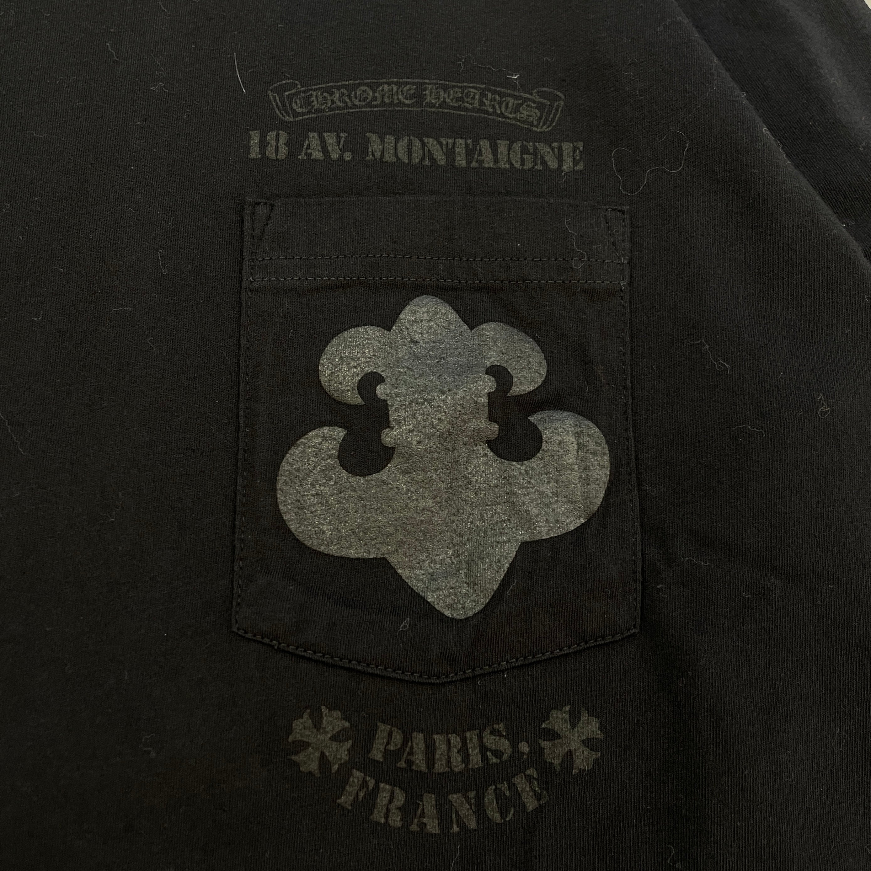 CHROME HEARTS Paris 18 AV. Montaigne Long Sleeve Tee Size XL クロムハーツ パリス 18アベニューモンタージュ ロングスリーブTシャツ サイズXL