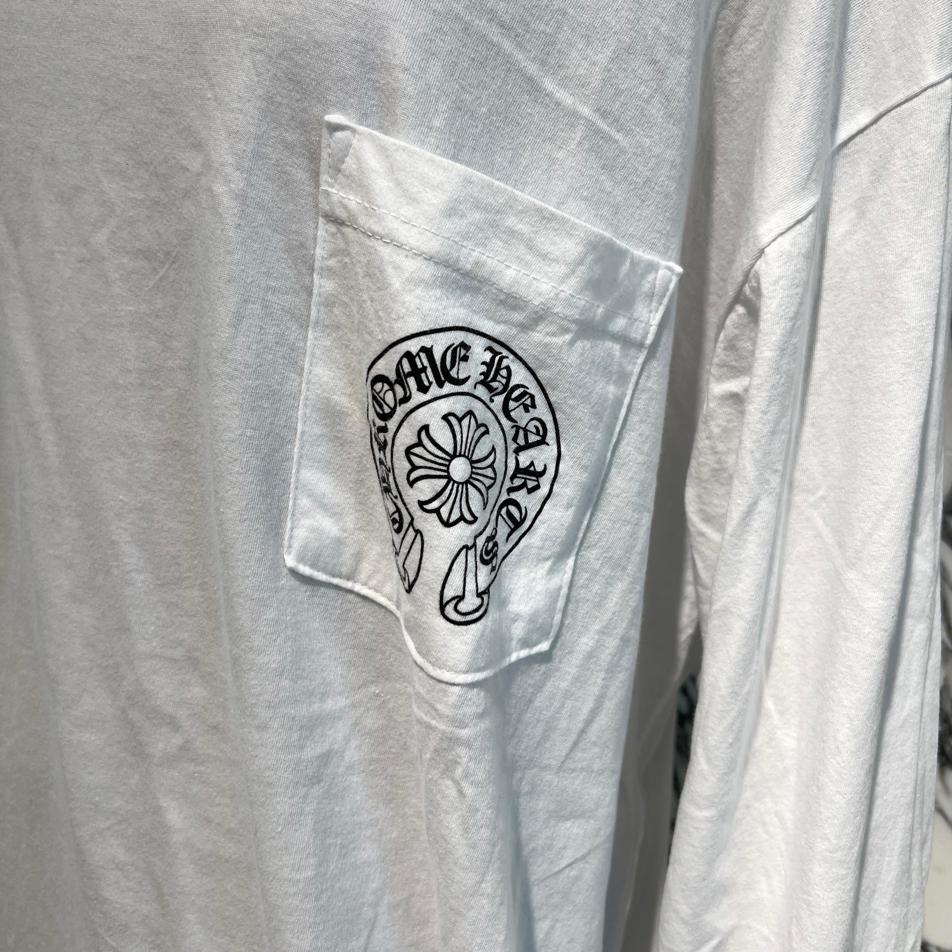 CHROME HEARTS TAIPEI Limited Floral Cross Horseshoe Long Sleeve Tee Size XXL クロムハーツ 台北限定 フローラルクロス ホースシュー ロングスリーブ Tシャツ サイズXXL