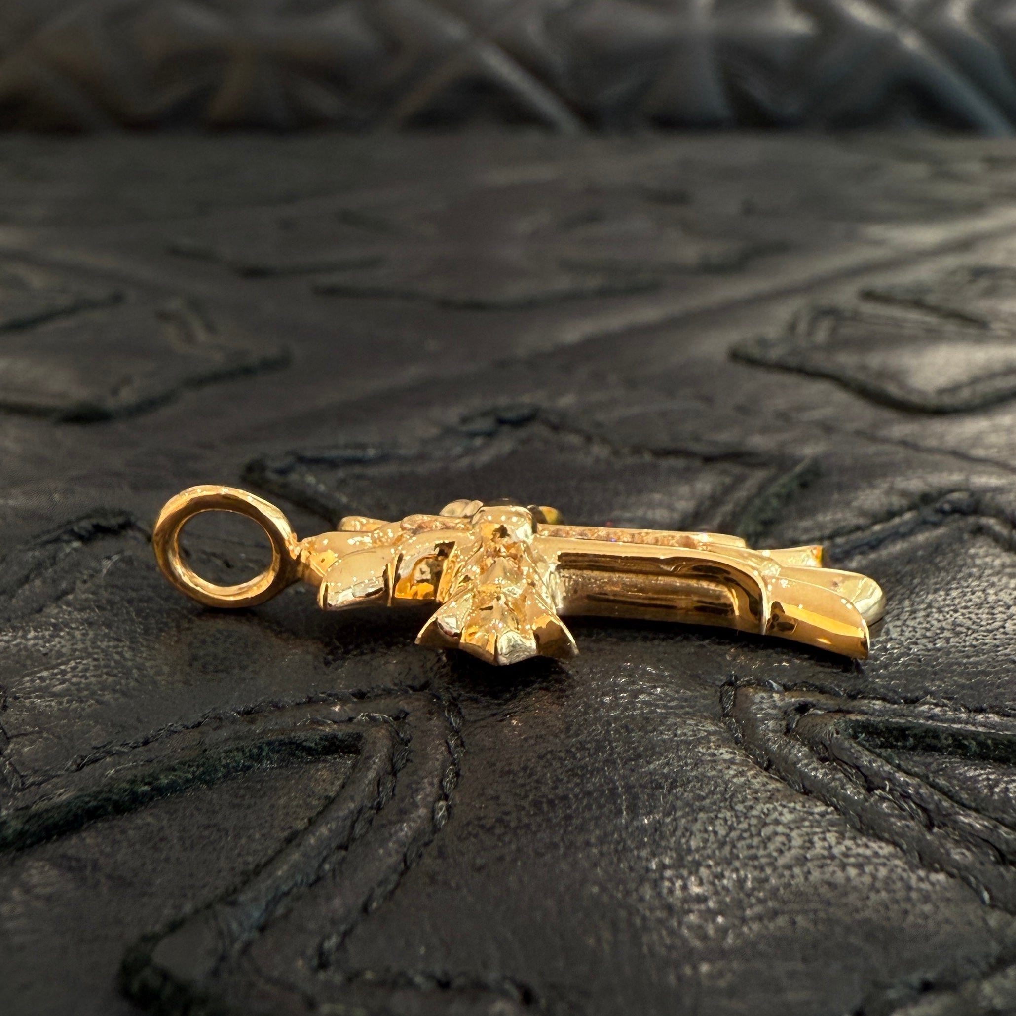 CHROME HEARTS 22K Double CH Cross XS Pave Diamond Pendant Top クロムハーツ 22K ダブルCHクロス XS パヴェダイヤモンド ペンダントトップ