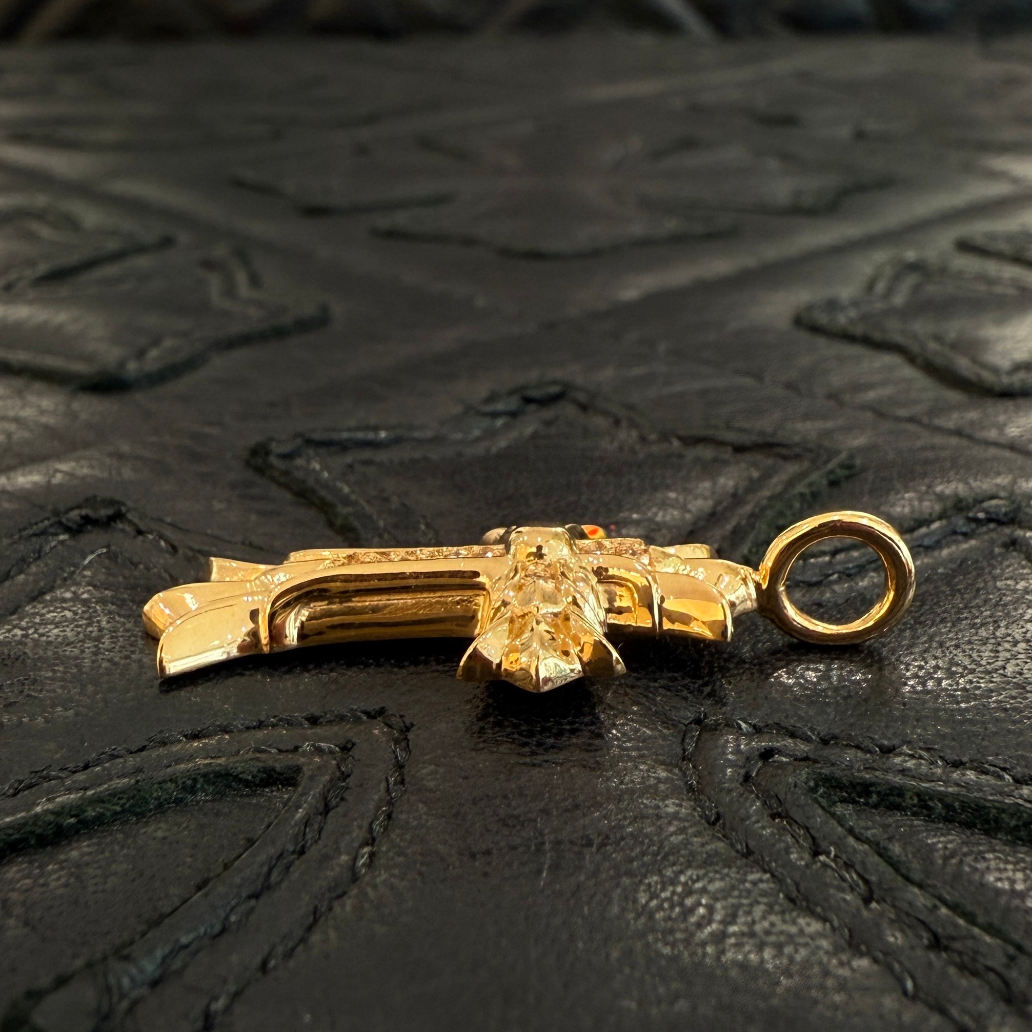 CHROME HEARTS 22K Double CH Cross XS Pave Diamond Pendant Top クロムハーツ 22K ダブルCHクロス XS パヴェダイヤモンド ペンダントトップ