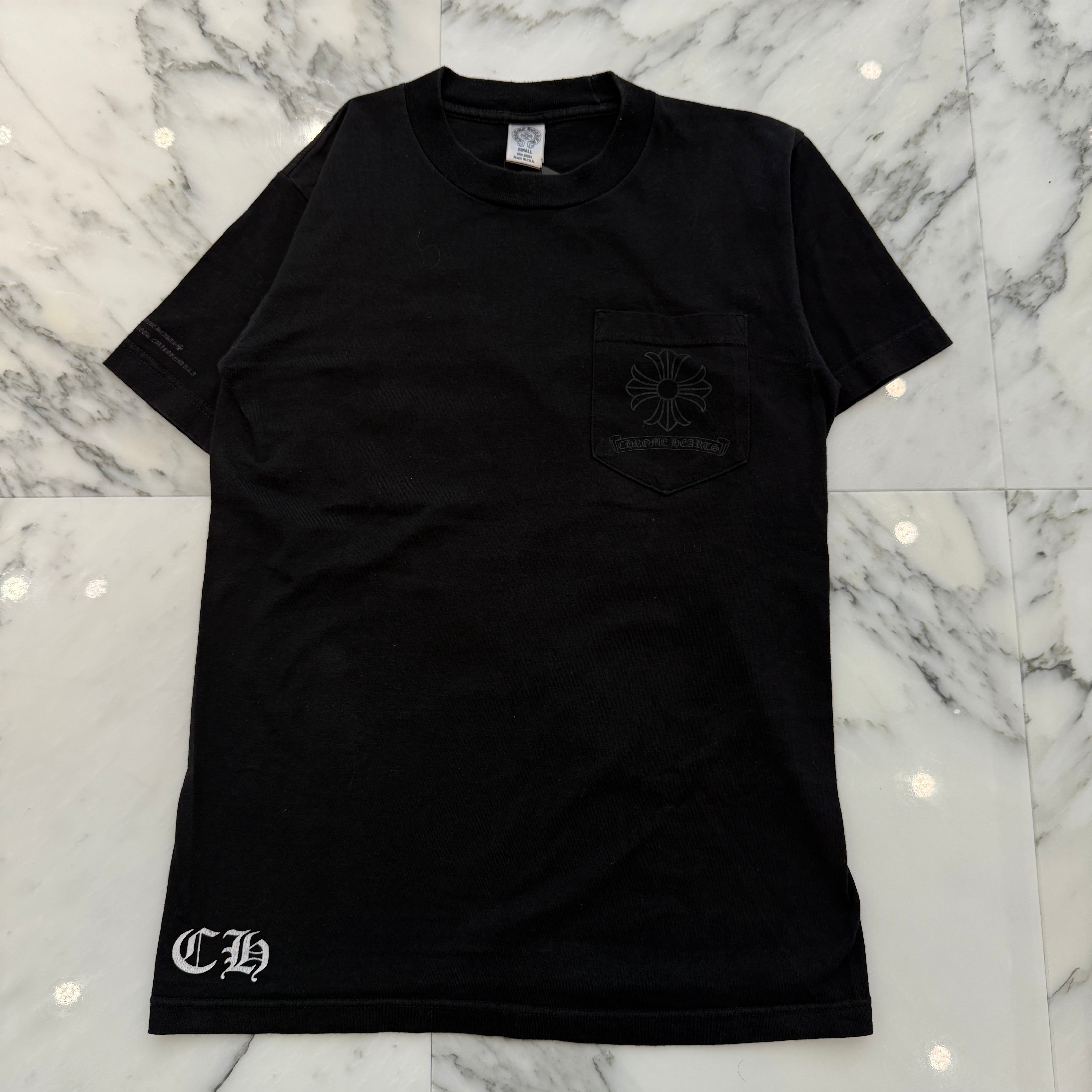 CHROME HEARTS Scroll Logo Label Circle CH Plus Tee Size S クロムハーツ スクロールロゴラベル サークル CHプラス Tシャツ サイズS