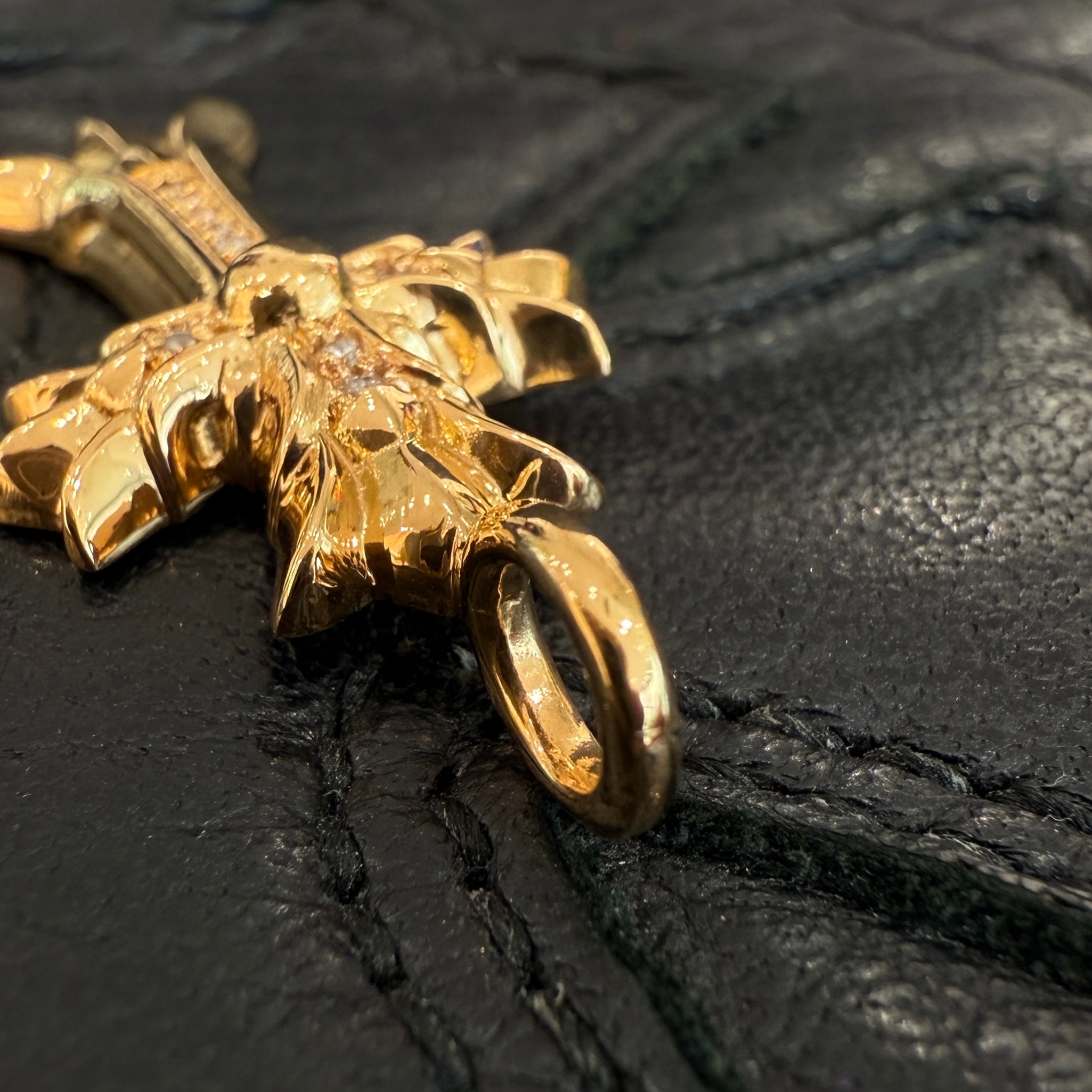 CHROME HEARTS 22K Double CH Cross XS Pave Diamond Pendant Top クロムハーツ 22K ダブルCHクロス XS パヴェダイヤモンド ペンダントトップ