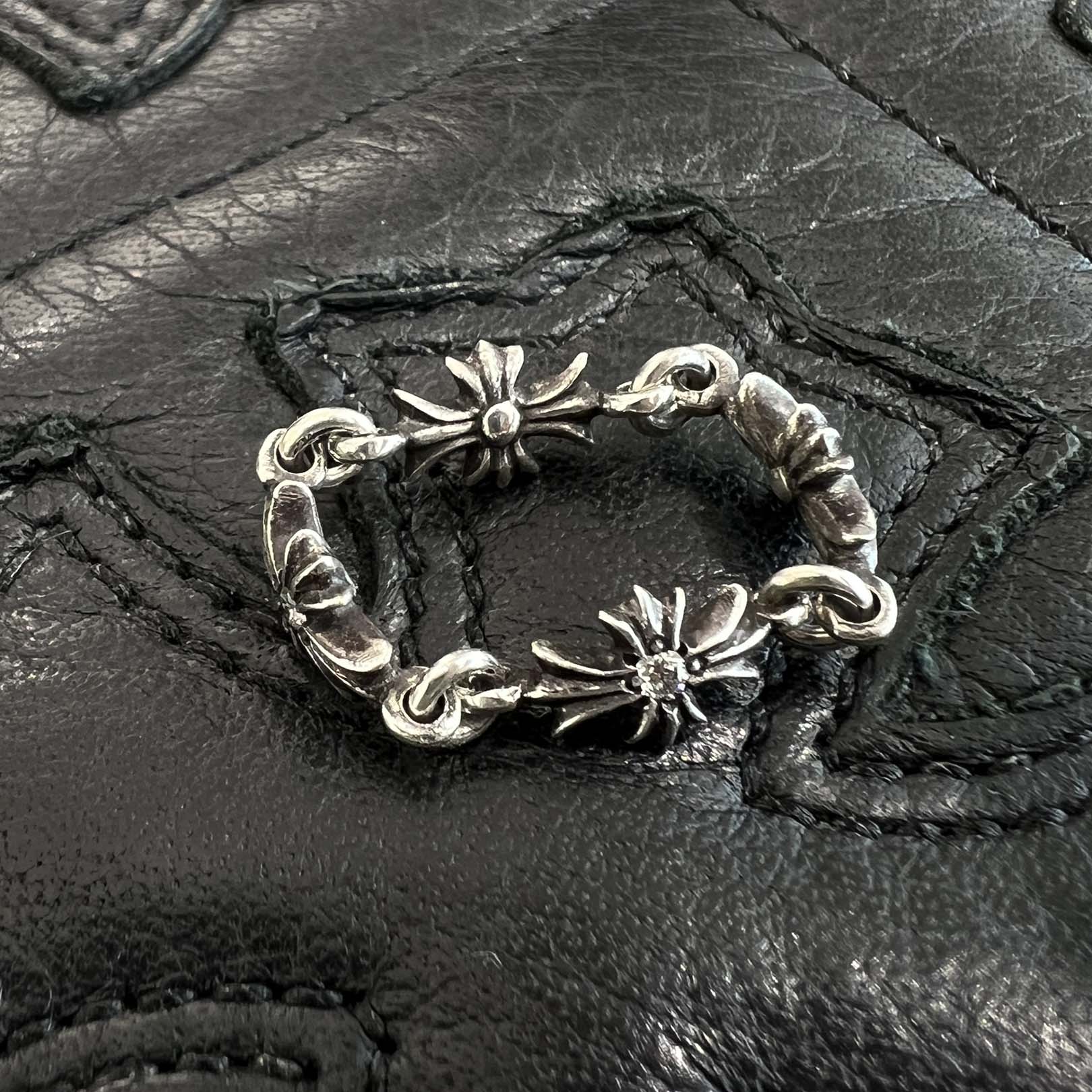 CHROME HEARTS Tiny E CH Plus Silver Ring Diamond Size 9.5号 クロムハーツ タイニーE CHプラス シルバーリング ダイヤモンド サイズ9.5号