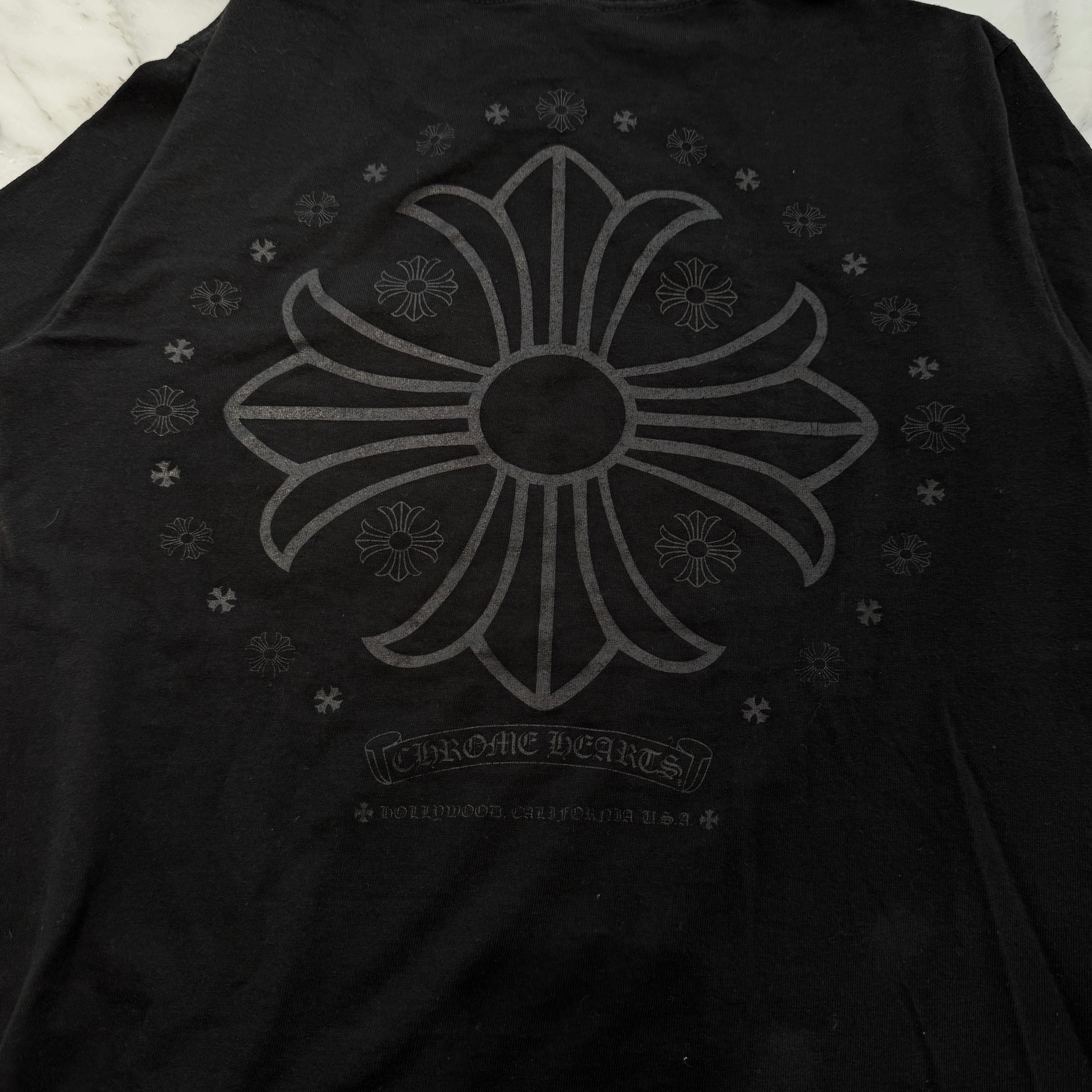 CHROME HEARTS Scroll Logo Label Circle CH Plus Tee Size S クロム